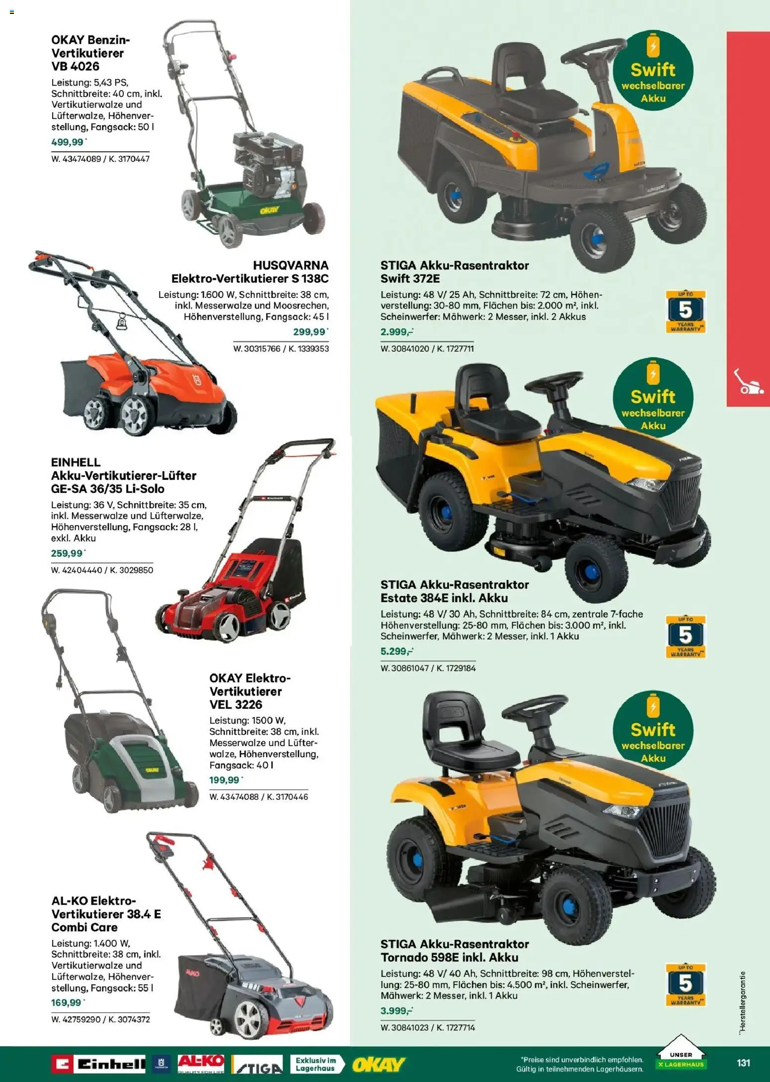 Lagerhaus Garten & Freizeit Katalog 2026 - Innsbruck, Böheimkirchen gültig ab 01.03.2026 | Seite: 131