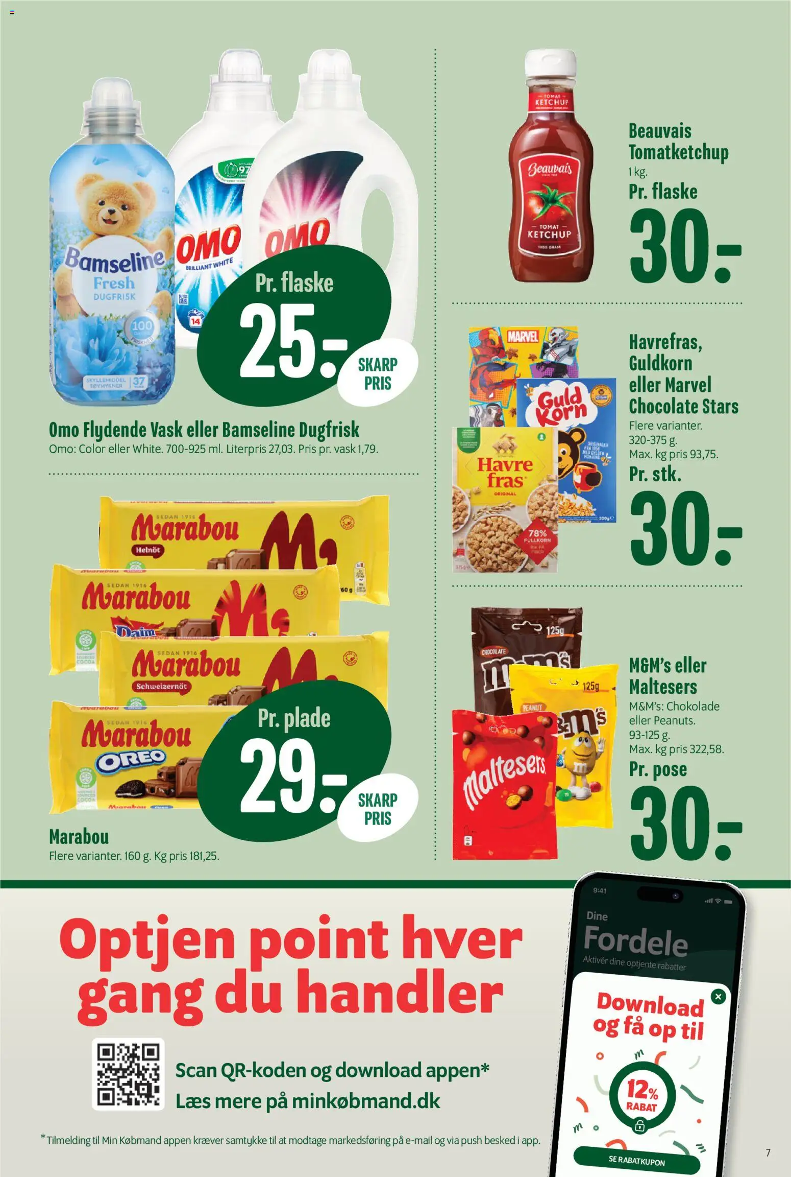 Min Købmand tilbudsavis – gyldig fra 17.04.2026 | Side: 7 | Produkter: Chokolade, Ketchup, Oreo
