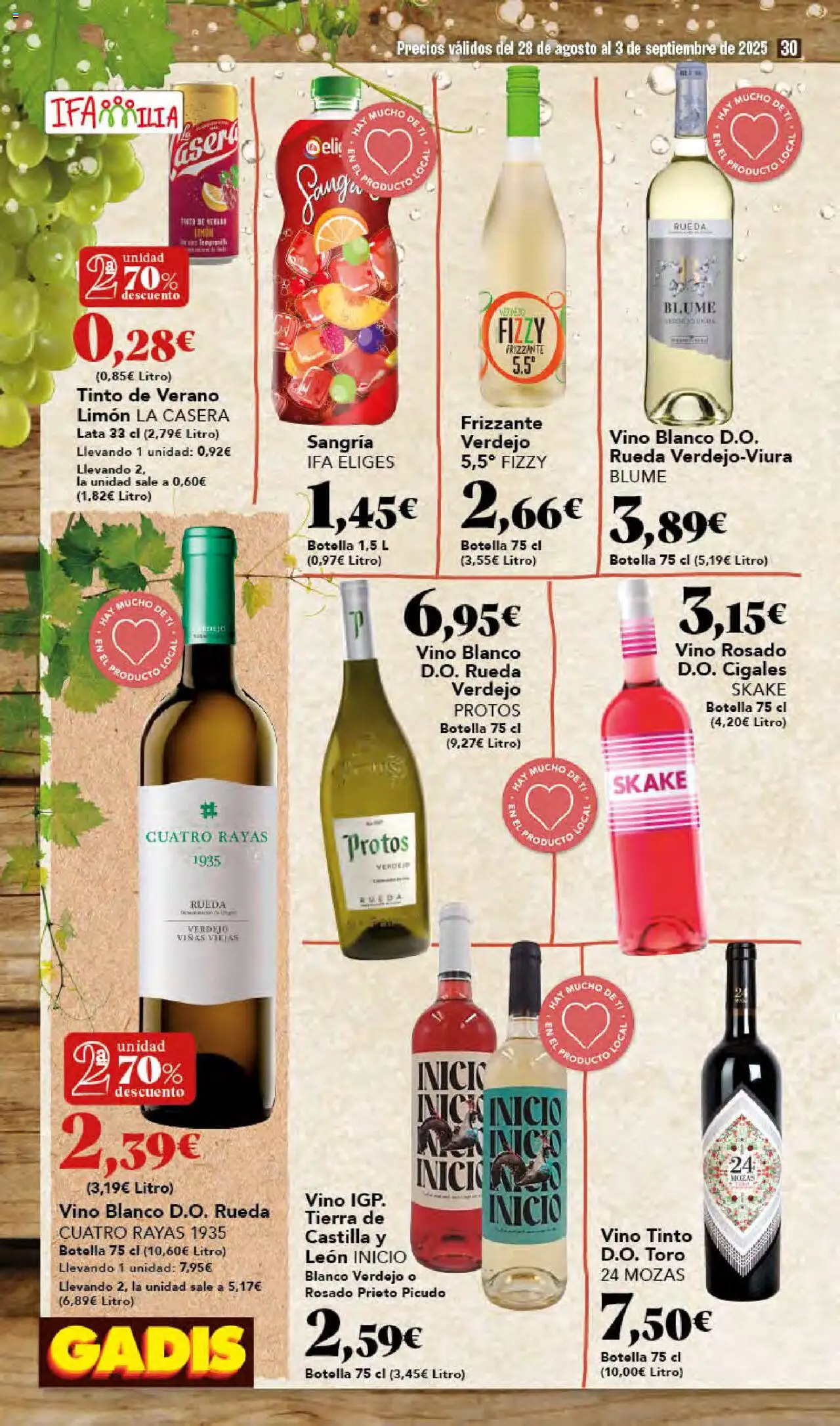 Gadis folleto │ válido desde el 28.08.2025 | Página: 30 | Productos: Vino rosado, Vino
