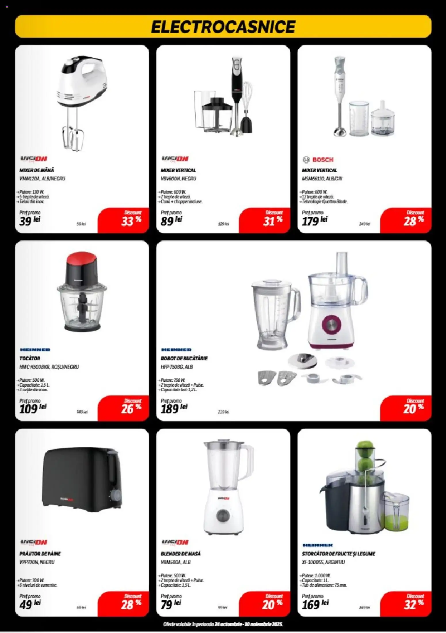 Noul catalog Flanco – valabil de la 24.10.2025 | Pagină: 19 | Produse: Blender, Mixer, Pâine, Legume