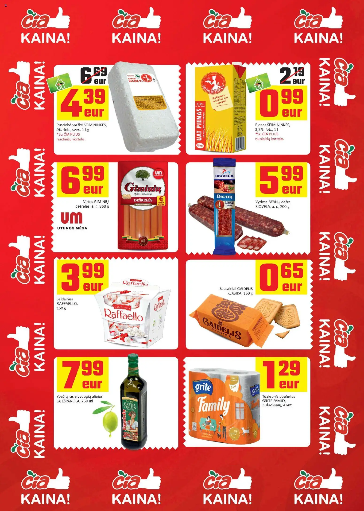 ČIA MARKET akcijos nuo 18.11.2025 | Puslapis: 19 | Prekių: Sausainiai, Pienas, Varškė, Tualetinis popierius