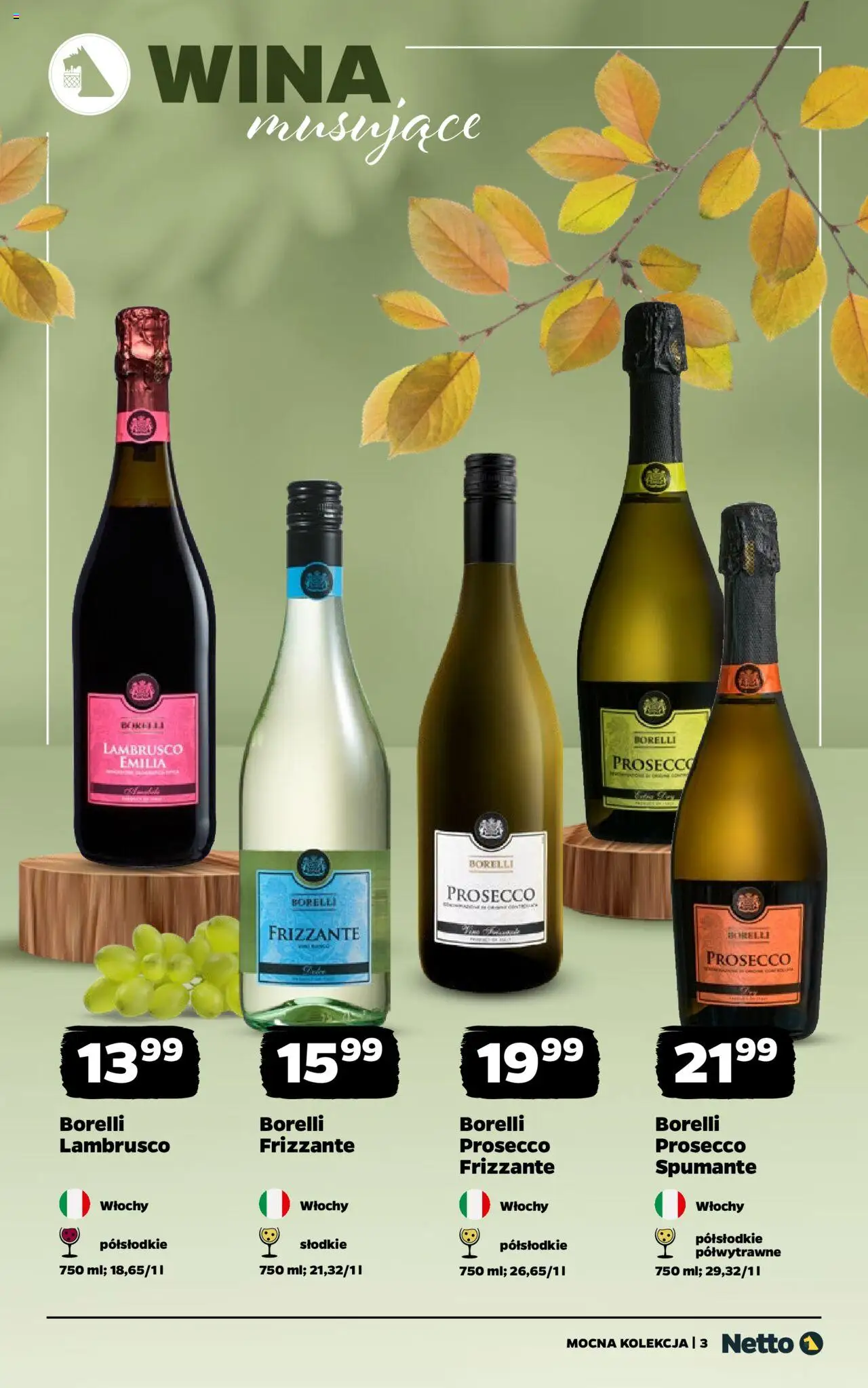 Netto gazetka - Wina od 29.09.2025 | Strona: 3 | Produkty: Prosecco, Lambrusco