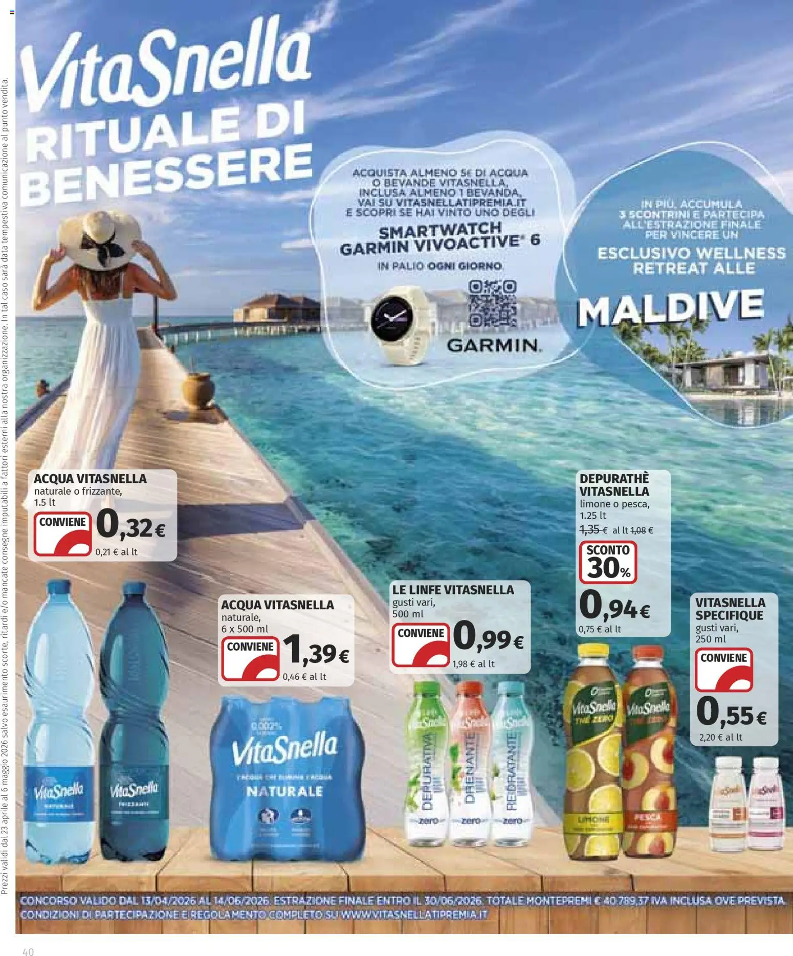 Volantino Ipercoop del 23.04.2026 | Pagina: 40 | Prodotti: Acqua, Limone, Data, Smartwatch