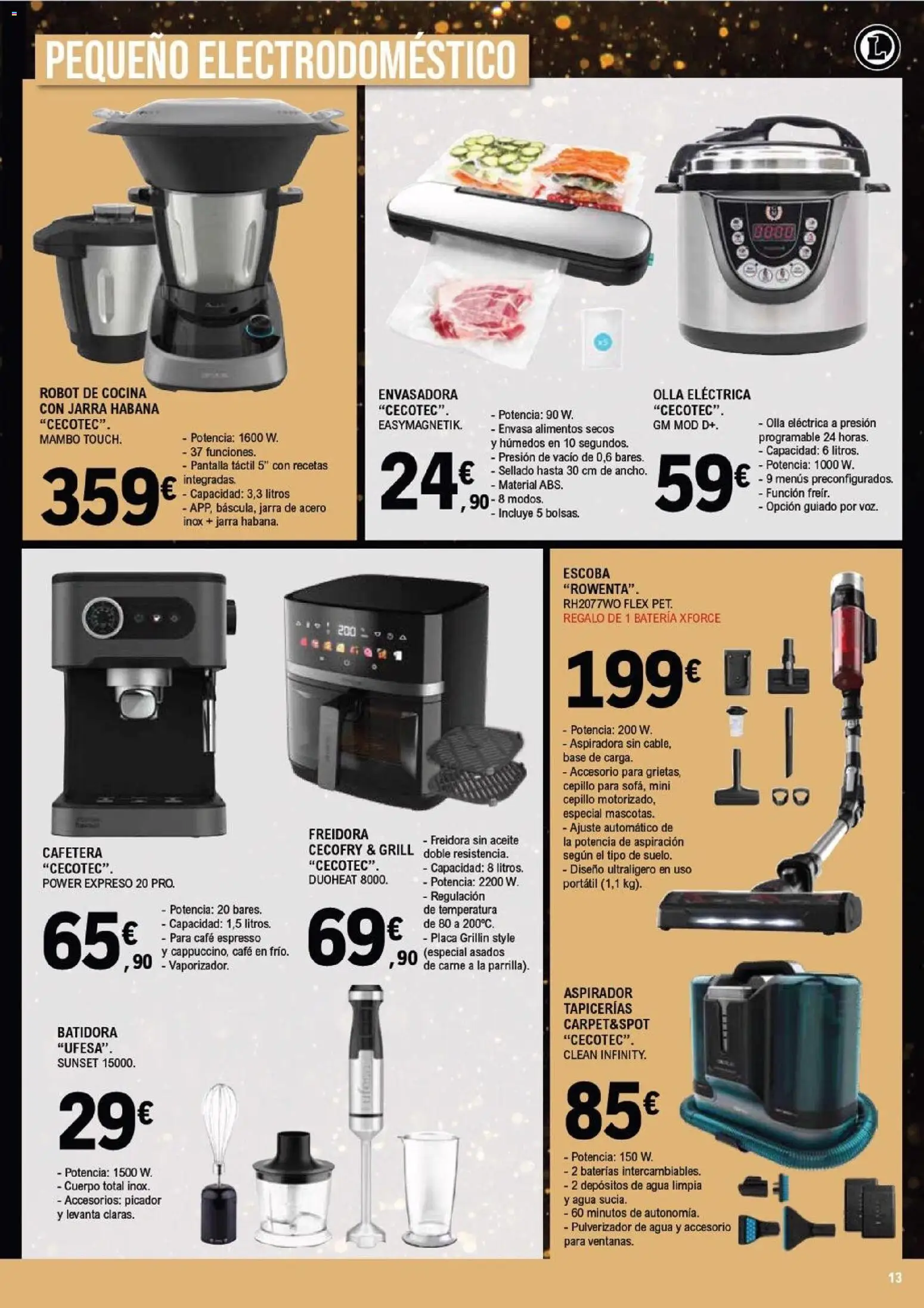 E.Leclerc - Black Friday │ válido desde el 19.11.2025 | Página: 13 | Productos: Cepillo, Café, Aspiradora, Robot
