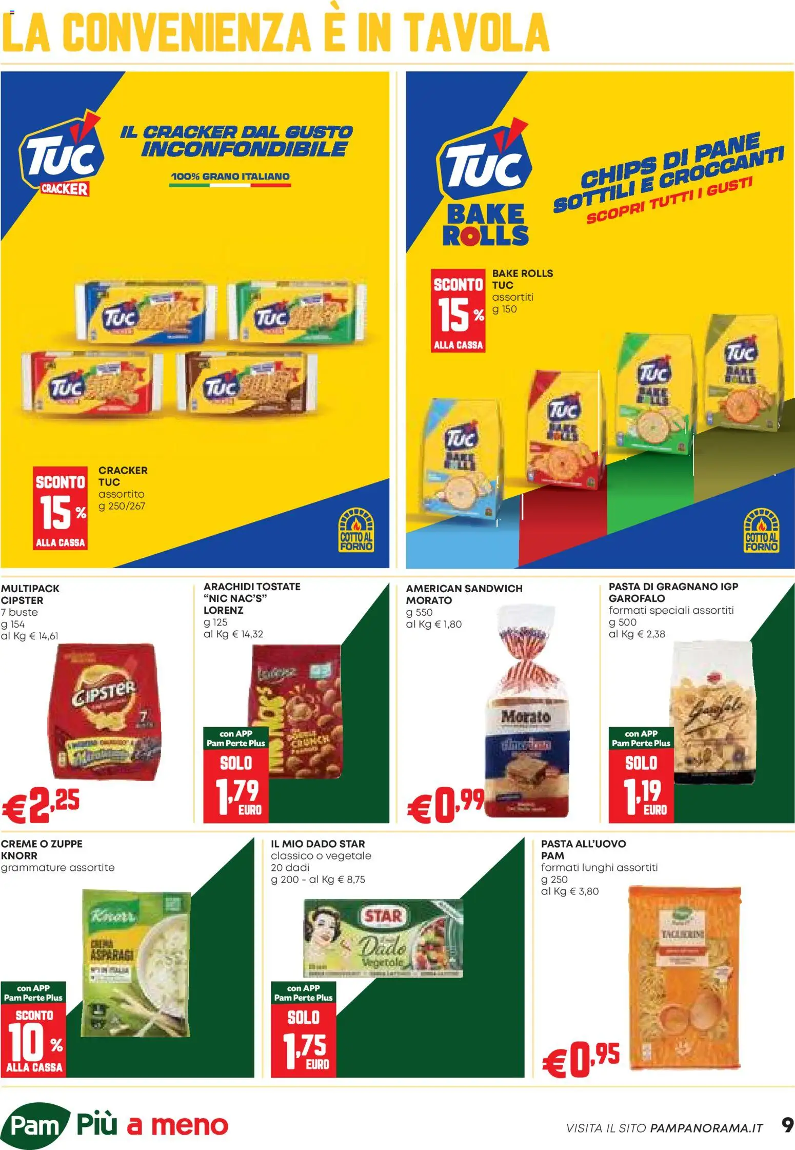 Volantino PAM del 26.02.2026 | Pagina: 9 | Prodotti: Pane, Pasta, Asparagi, Forno