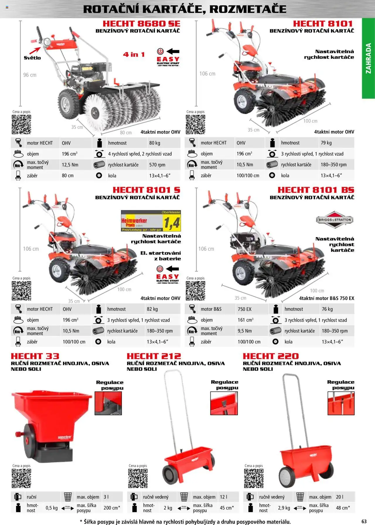 Hecht katalog - Podzim - zima 2025 od 01.09.2025 | Strana: 63 | Produkty: Zahrada, Hecht, Baterie, Kola