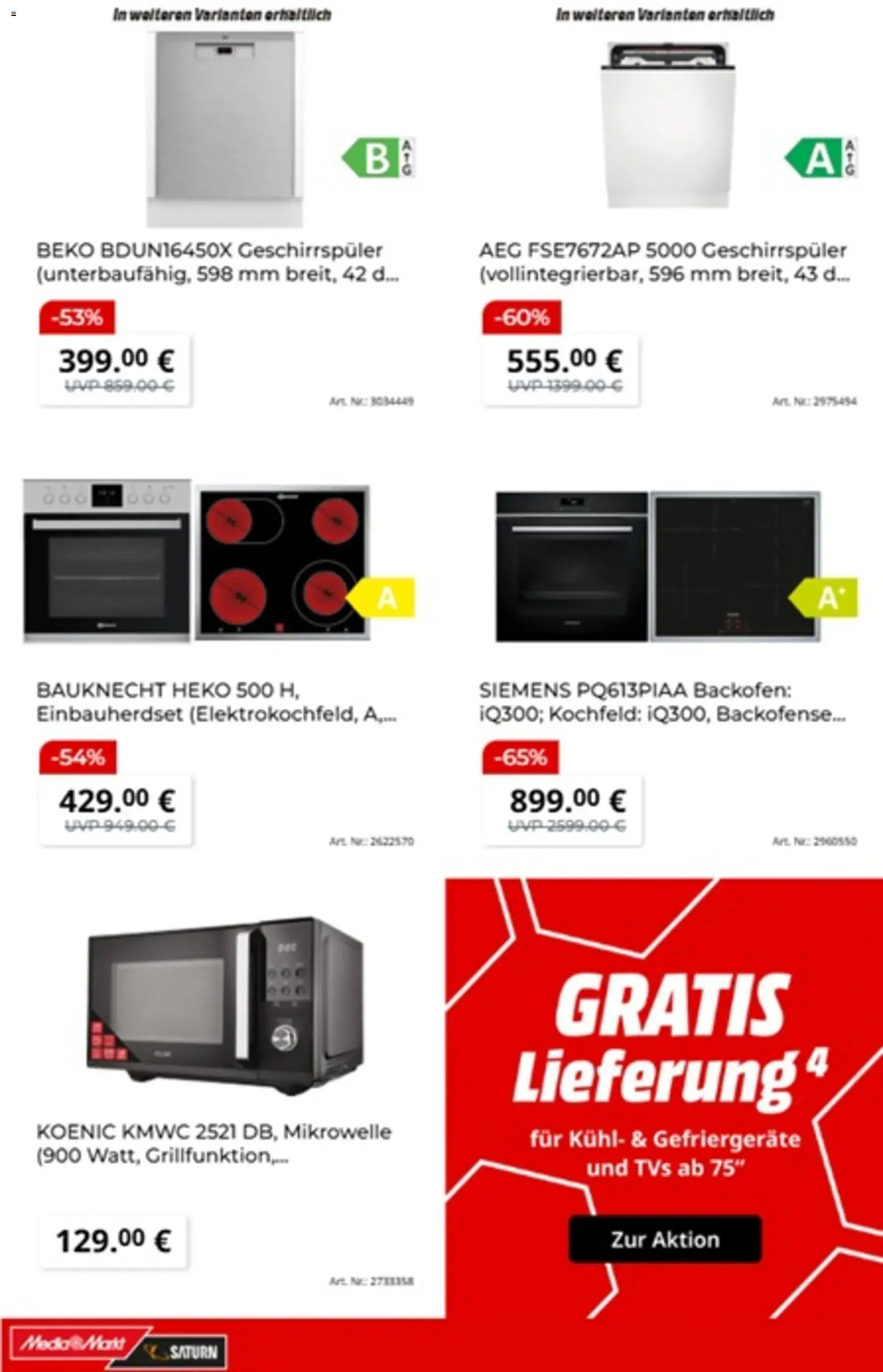Media Markt Prospekt 	 – gültig ab 21.04.2026 | Seite: 14 | Produkte: Siemens, Geschirrspüler, Kochfeld, Backofen