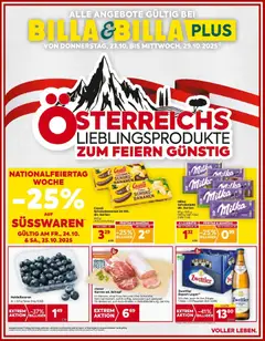 Billa Flugblatt - Moedling, Scheibbs, Schwadorf ab 23.10.2025 gültig