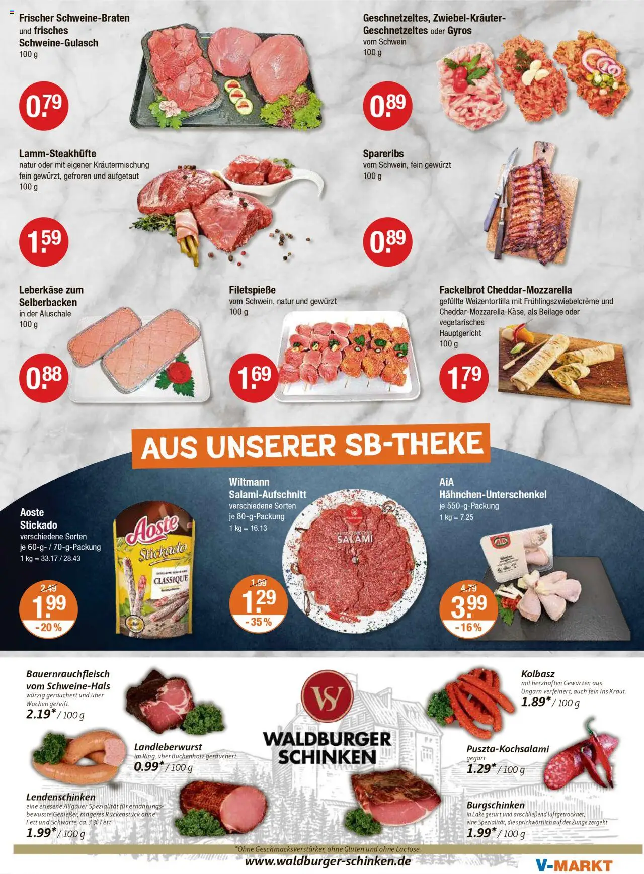 V-Markt - Oberpfalz – gültig ab 18.09.2025 | Seite: 7 | Produkte: Schweinegulasch, Gyros, Schinken, Leberkase