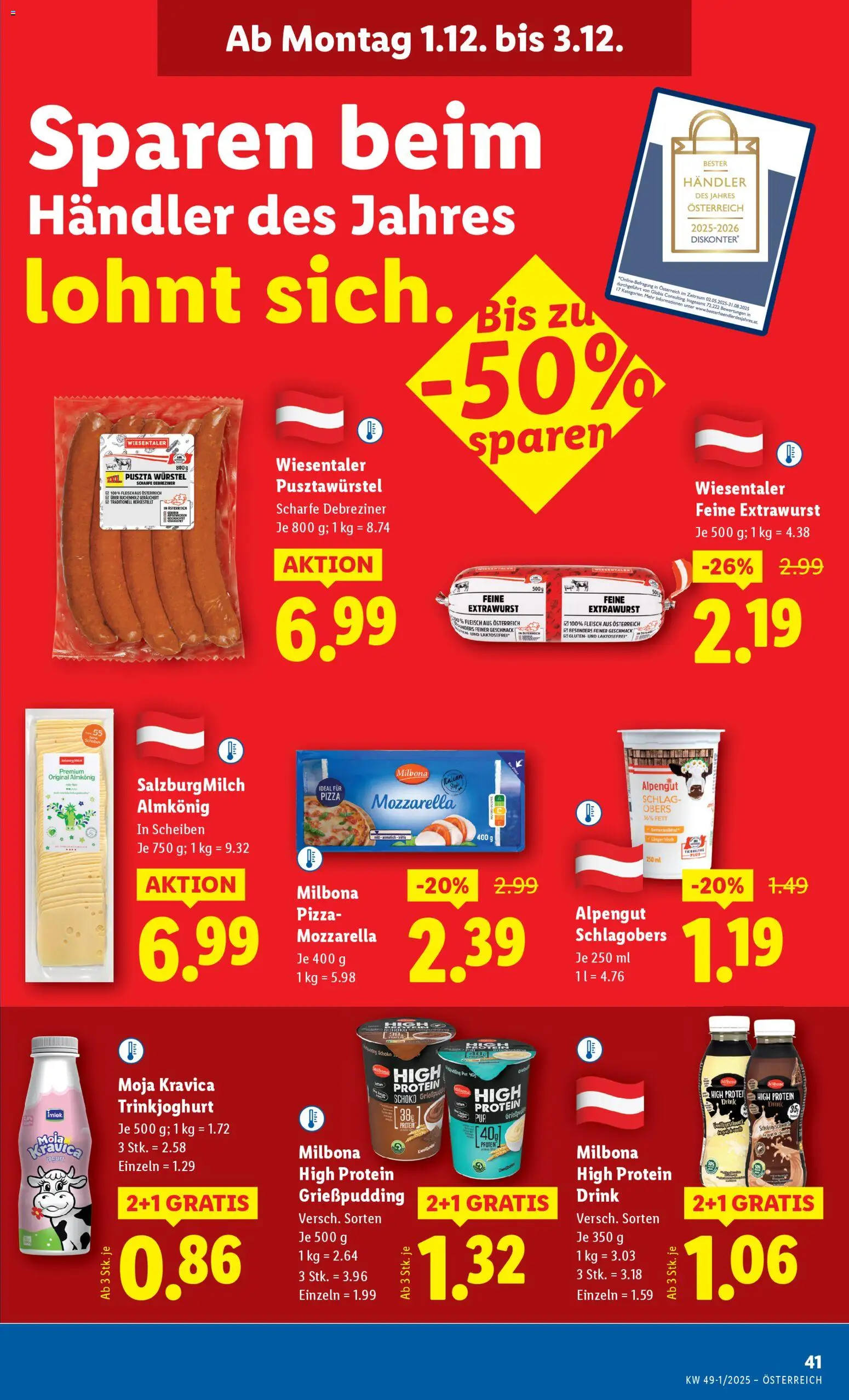 Lidl Flugblatt - Eisenstadt, Ebenfurth, Mattersburg gültig ab 27.11.2025 | Seite: 45 | Produkte: Pizza