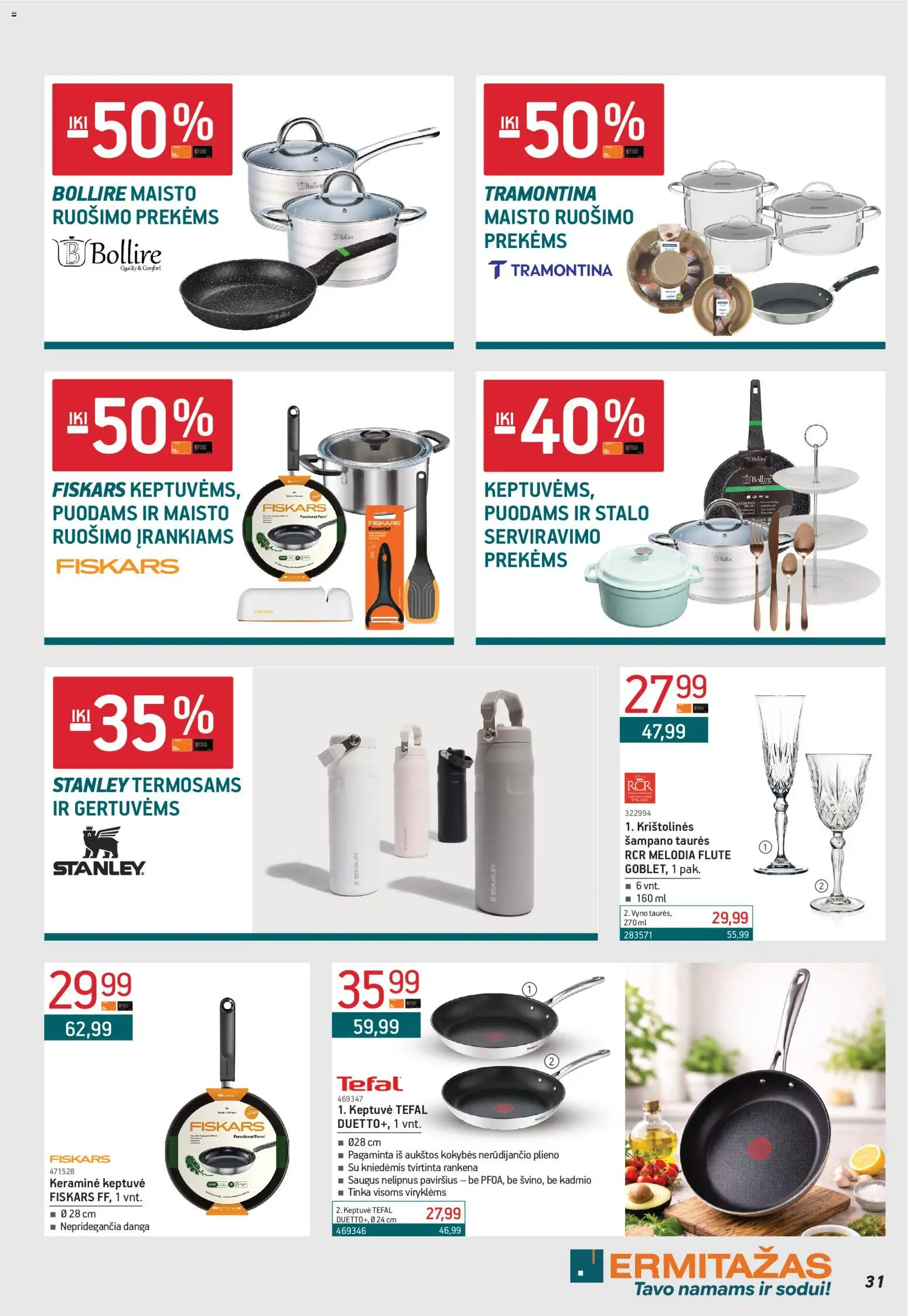 ERMITAŽAS akcijos nuo 01.04.2026 | Puslapis: 31 | Prekių: Keptuvė