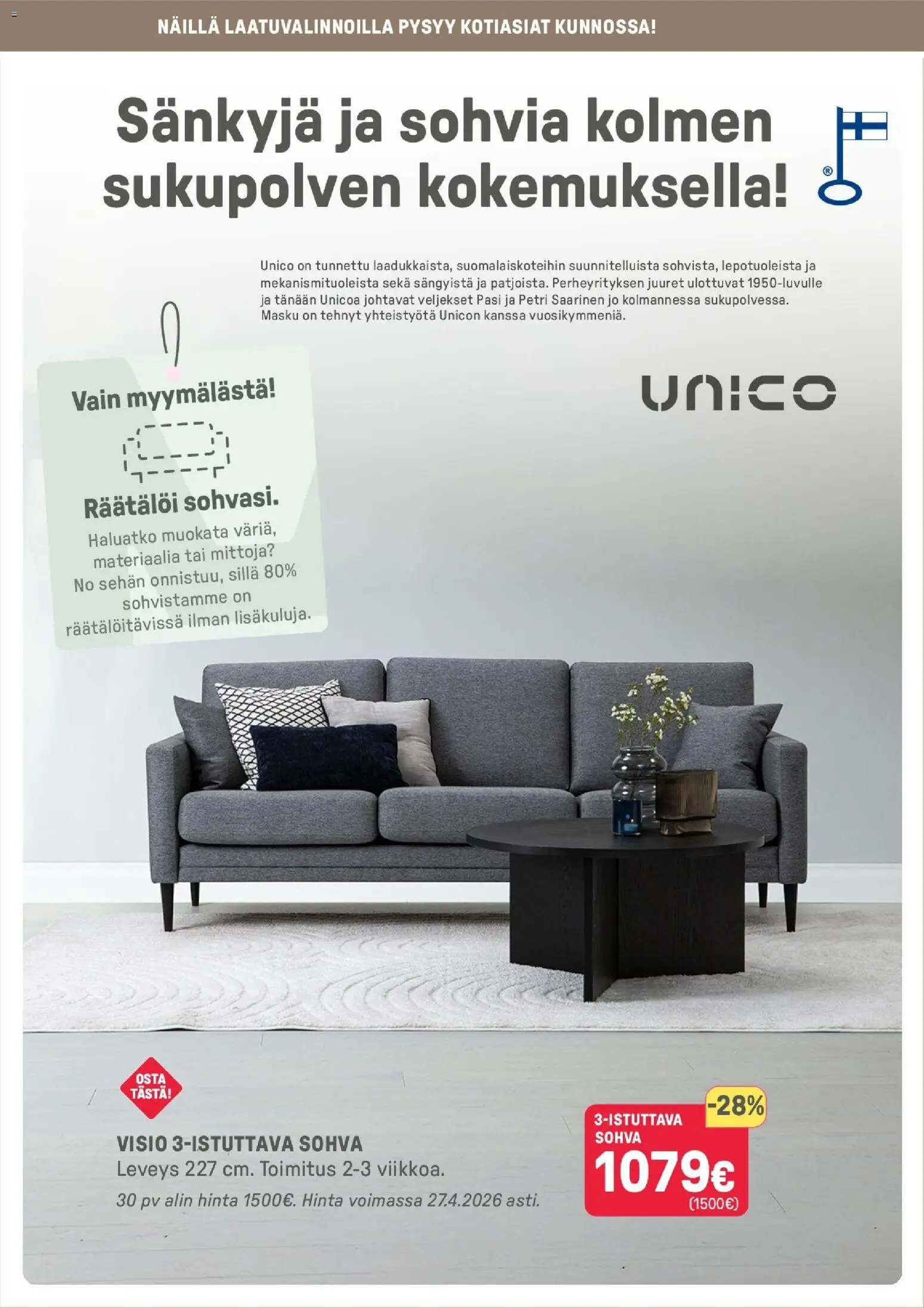 Masku tarjoukset – voimassa 08.04.2026 alkaen | Sivu: 10 | Tuotteet: Sohva