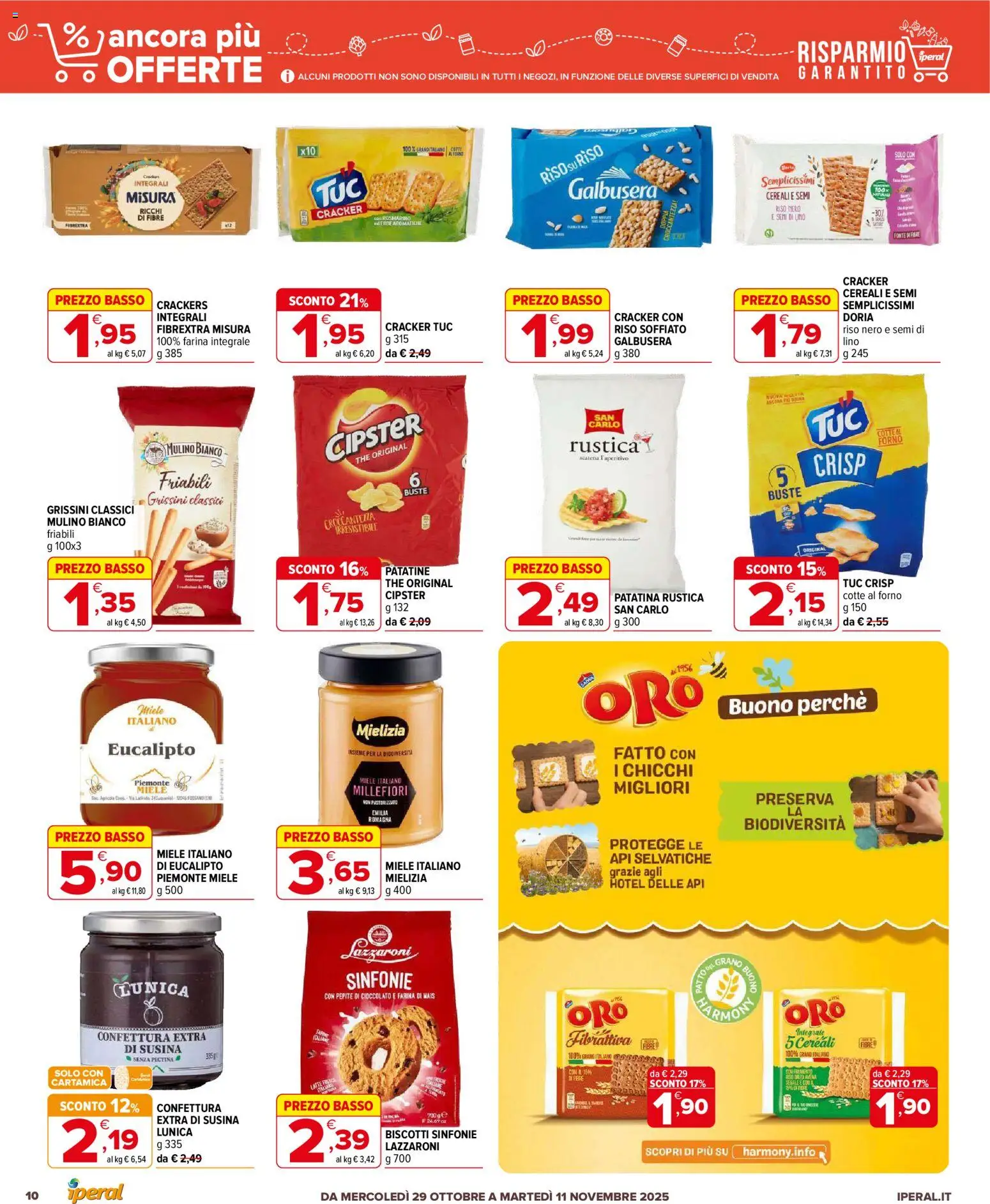 Volantino Iperal del 29.10.2025 | Pagina: 10 | Prodotti: Riso, Patatine, Mais, Grissini