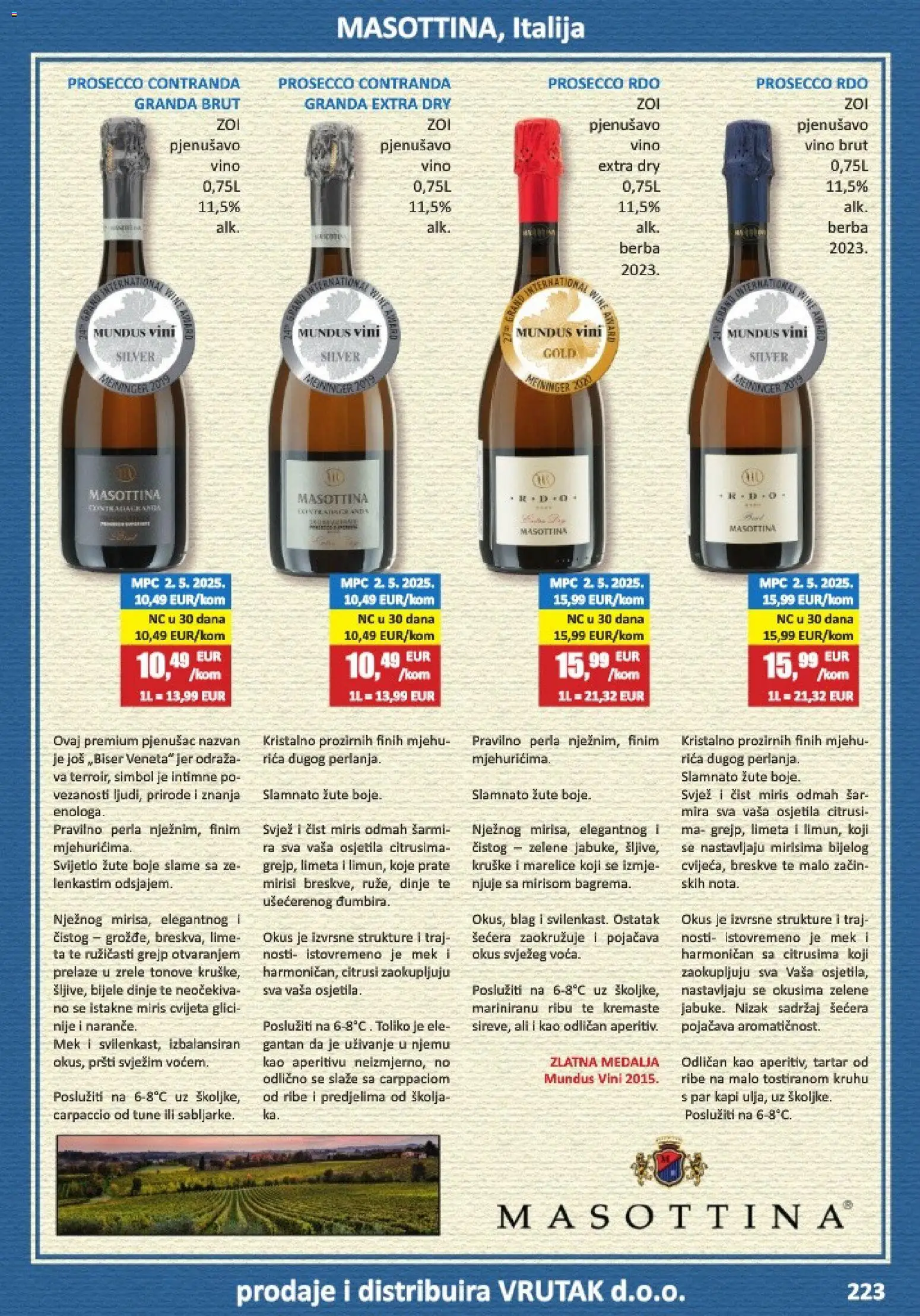 Vrutak katalog | vrijedi od 01.11.2025 | Stranica: 223 | Proizvodi: Prosecco, Naranče, Marelice, Limeta