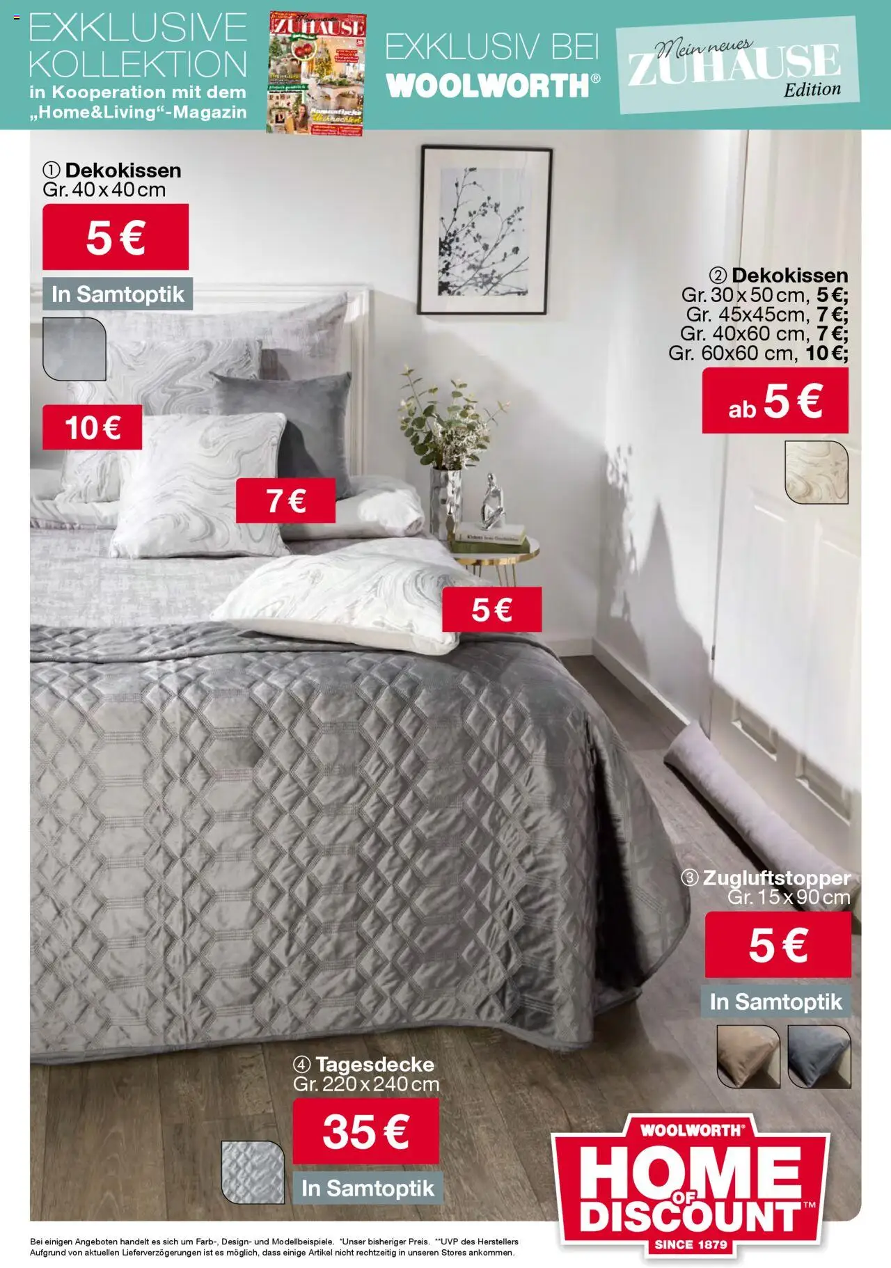 Woolworth Prospekt 	 – gültig ab 01.10.2025 | Seite: 3 | Produkte: Tagesdecke