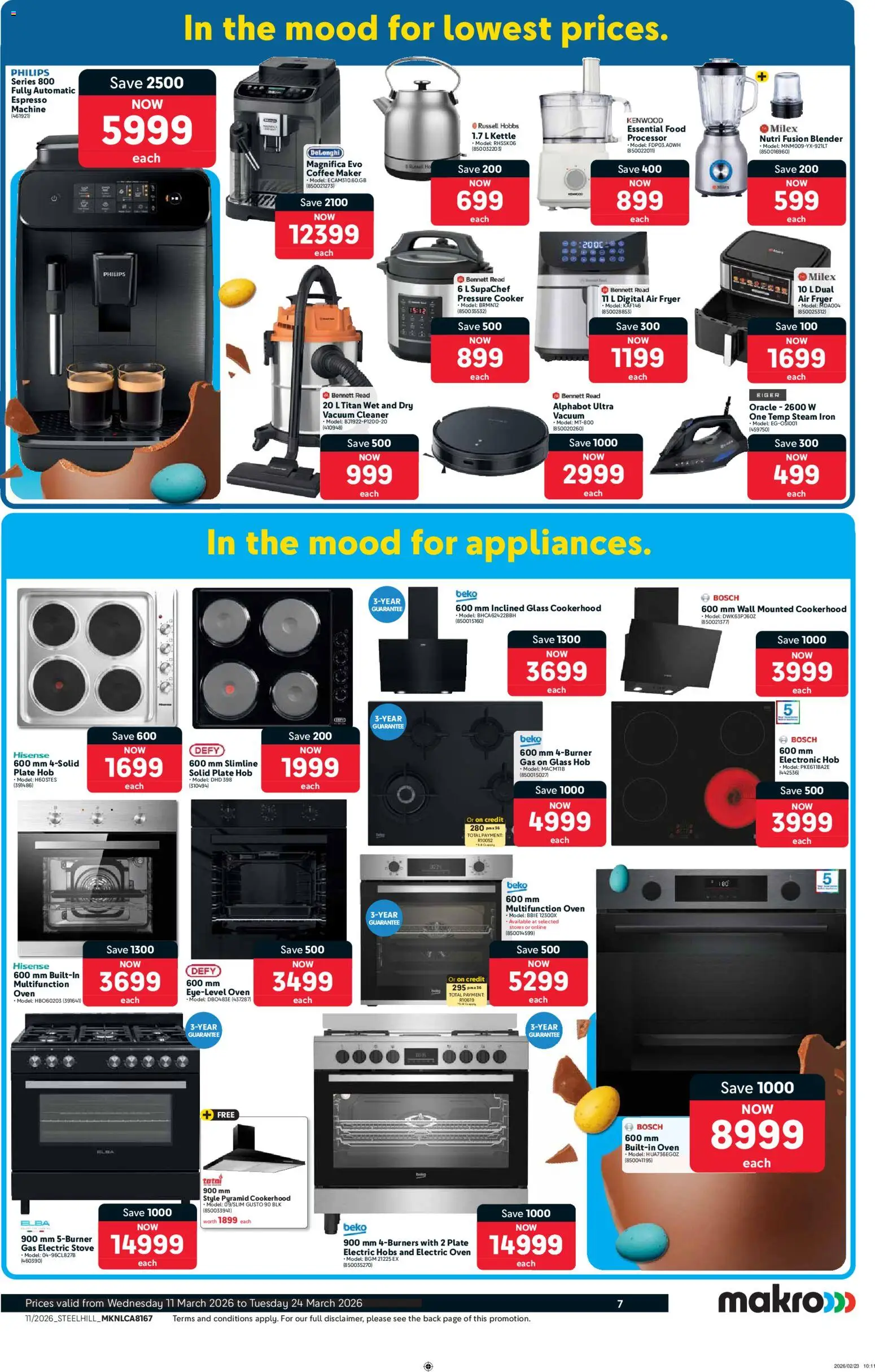 New Makro catalogue – valid from 11.03.2026 | Page: 7 | Products: Oven, Plate, Kettle, Pressure cooker
