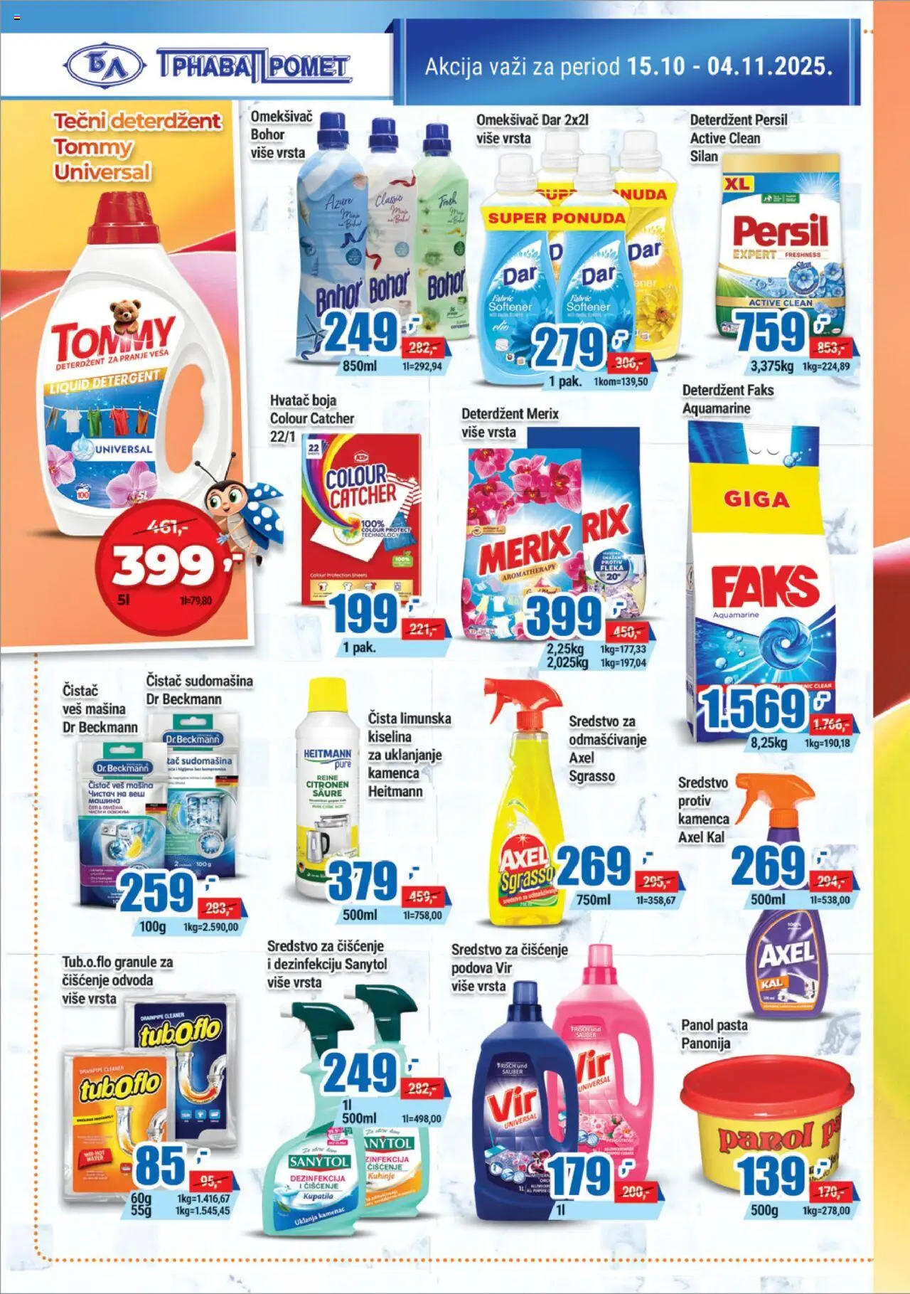 Trnava Promet katalog - važi od 15.10.2025 | Strana: 24 | Proizvode: Silan, Veš mašina, Sanytol, Persil