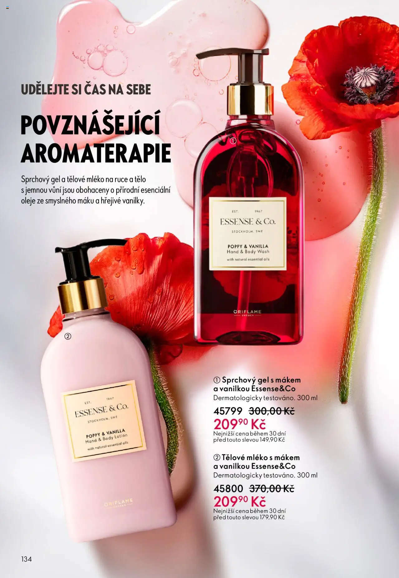 Oriflame katalog č.13/2025 od 07.09.2025 | Strana: 134 | Produkty: Tělové mléko, Sprchový gel, Oleje, Mléko