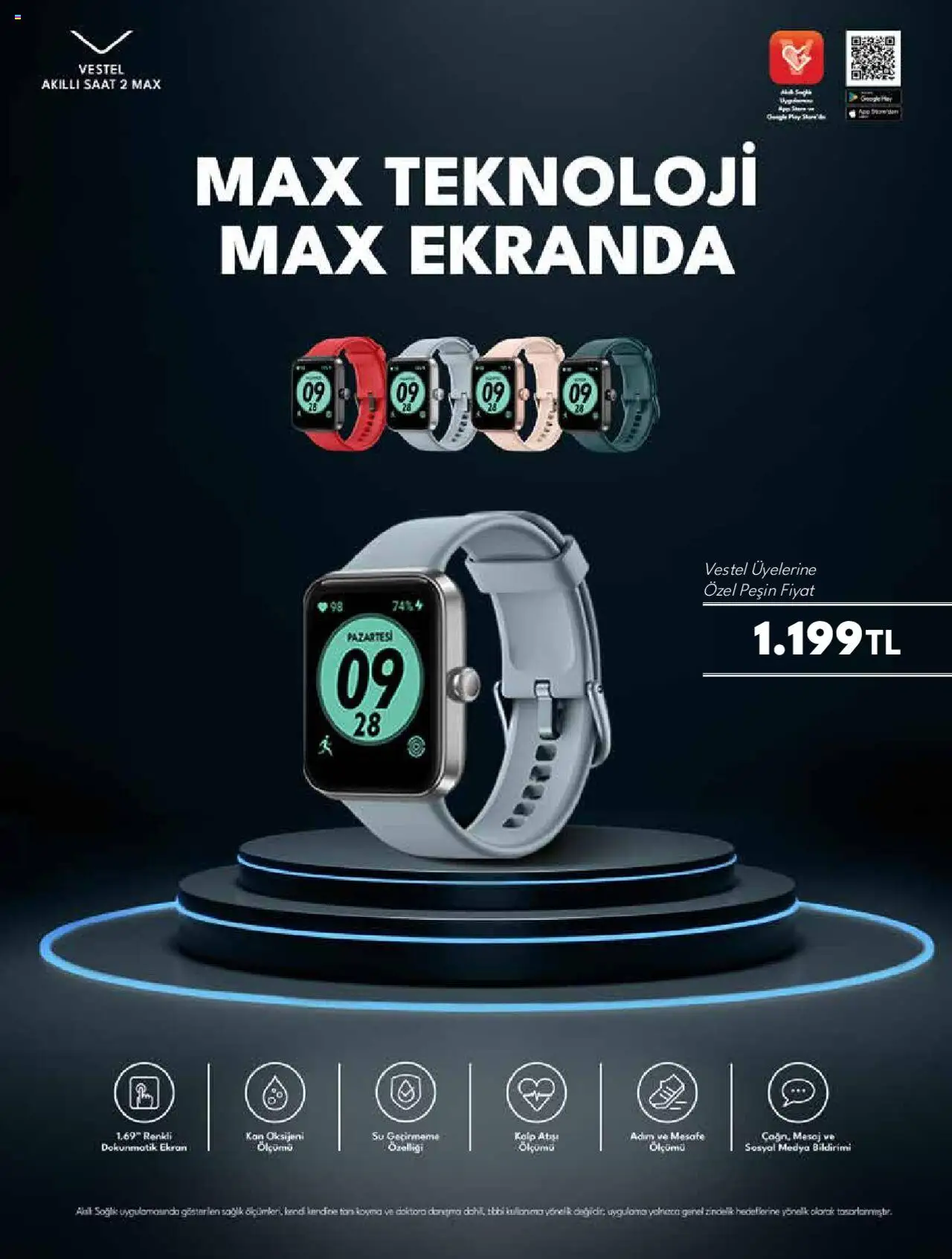 Vestel Mobil ve Akıllı Ürünler - 04.10.2025 tarihinden itibaren geçerlidir | Sayfa: 3 | Ürünler: Akıllı saat, Su, Saat