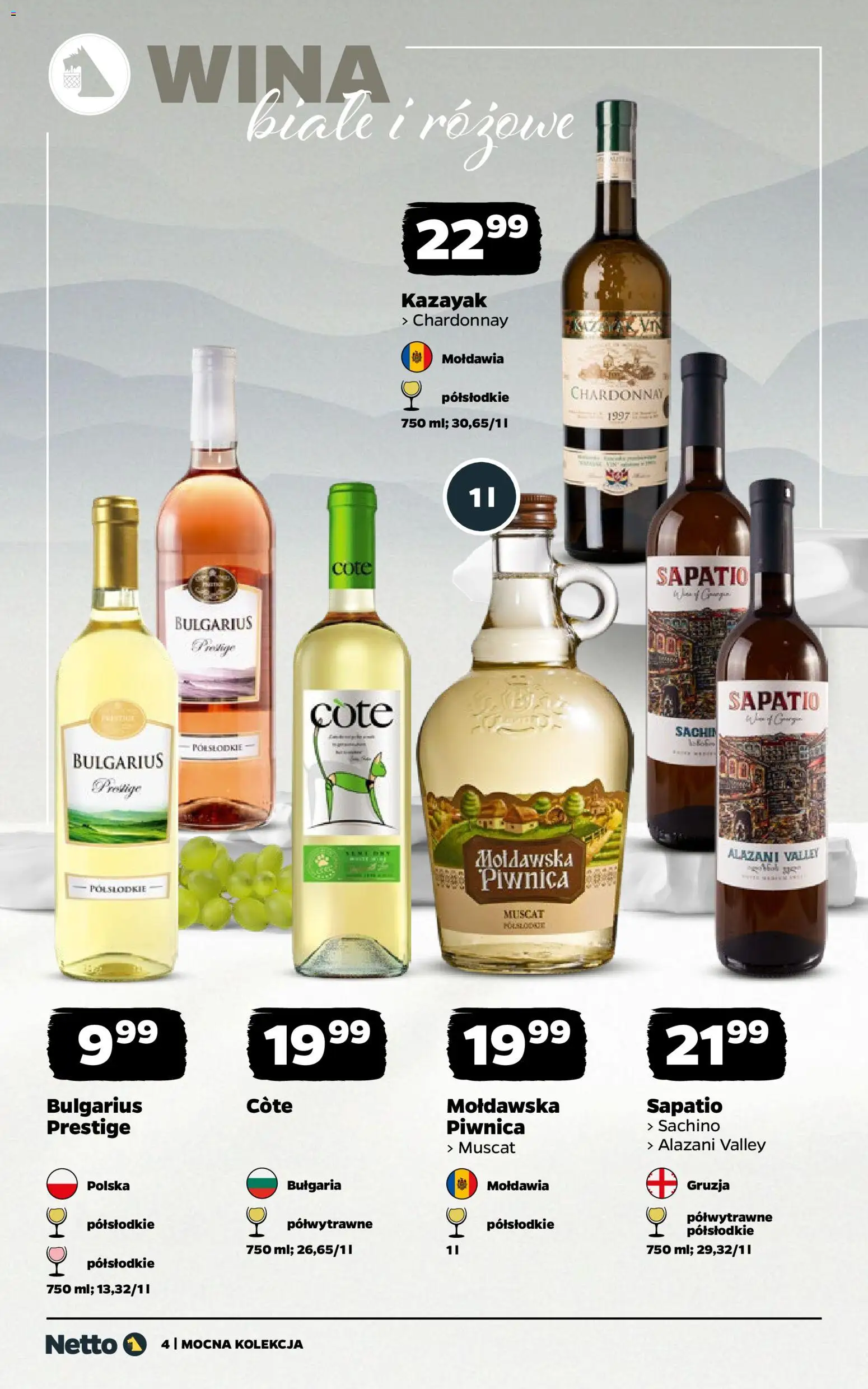 Netto gazetka - Wina od 02.02.2026 | Strona: 4 | Produkty: Alazani Valley, Chardonnay