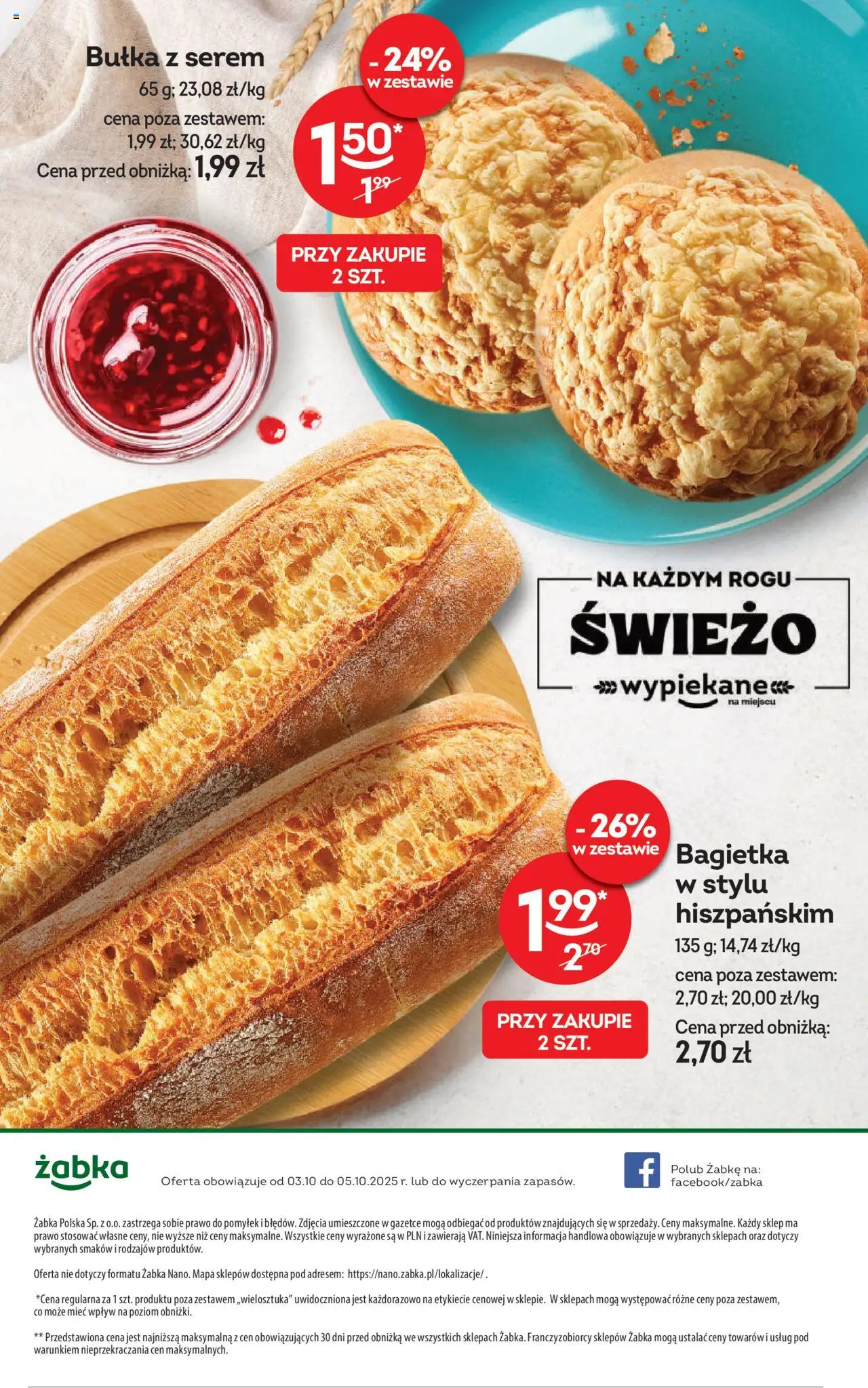 Żabka Gazetka - Weekendowe promocje od 03.10.2025 | Strona: 8 | Produkty: Bułka, Bagietka