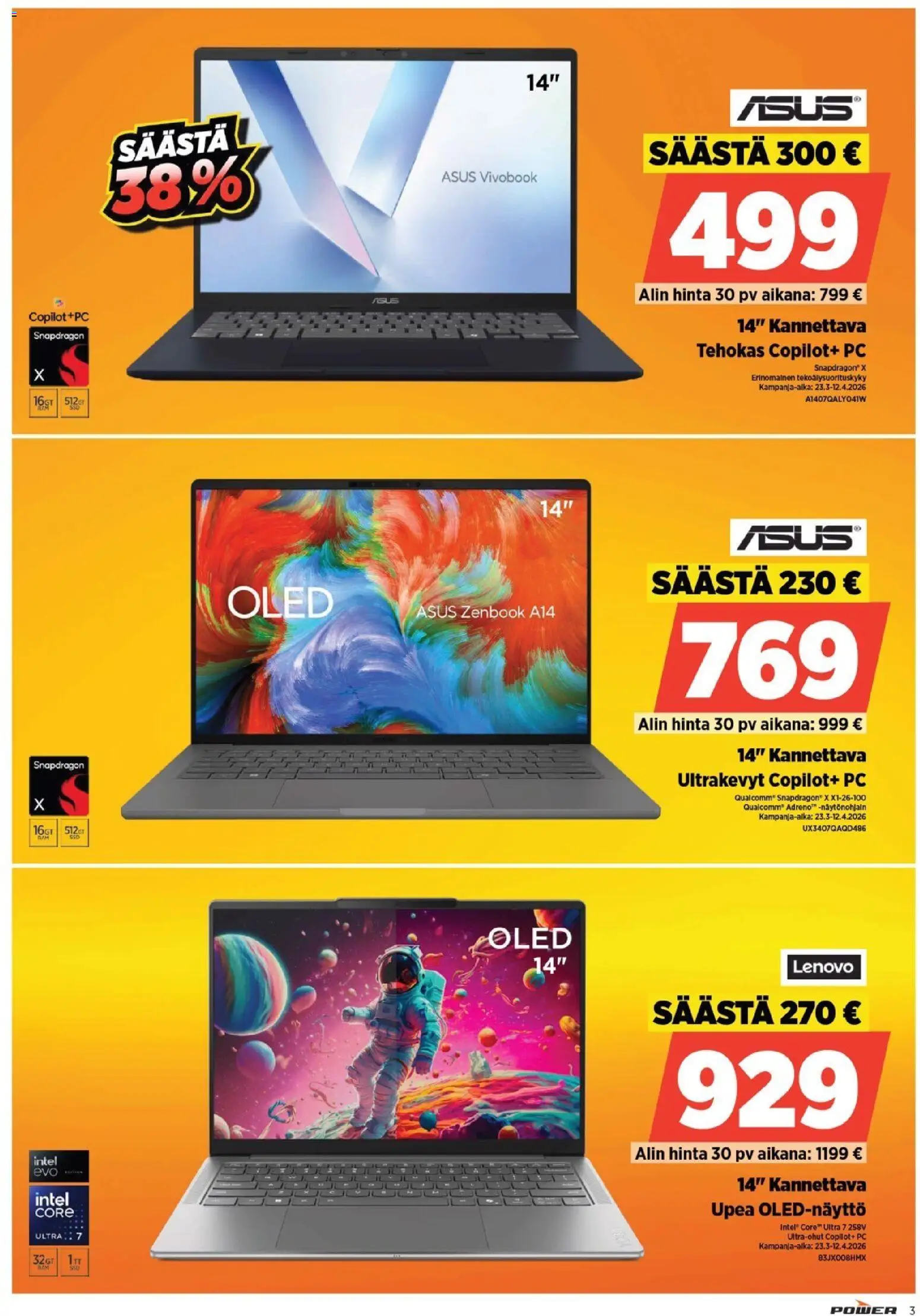 Power - POWER HINTAAN Viikon mainoslehti – voimassa 31.03.2026 alkaen | Sivu: 3 | Tuotteet: PC