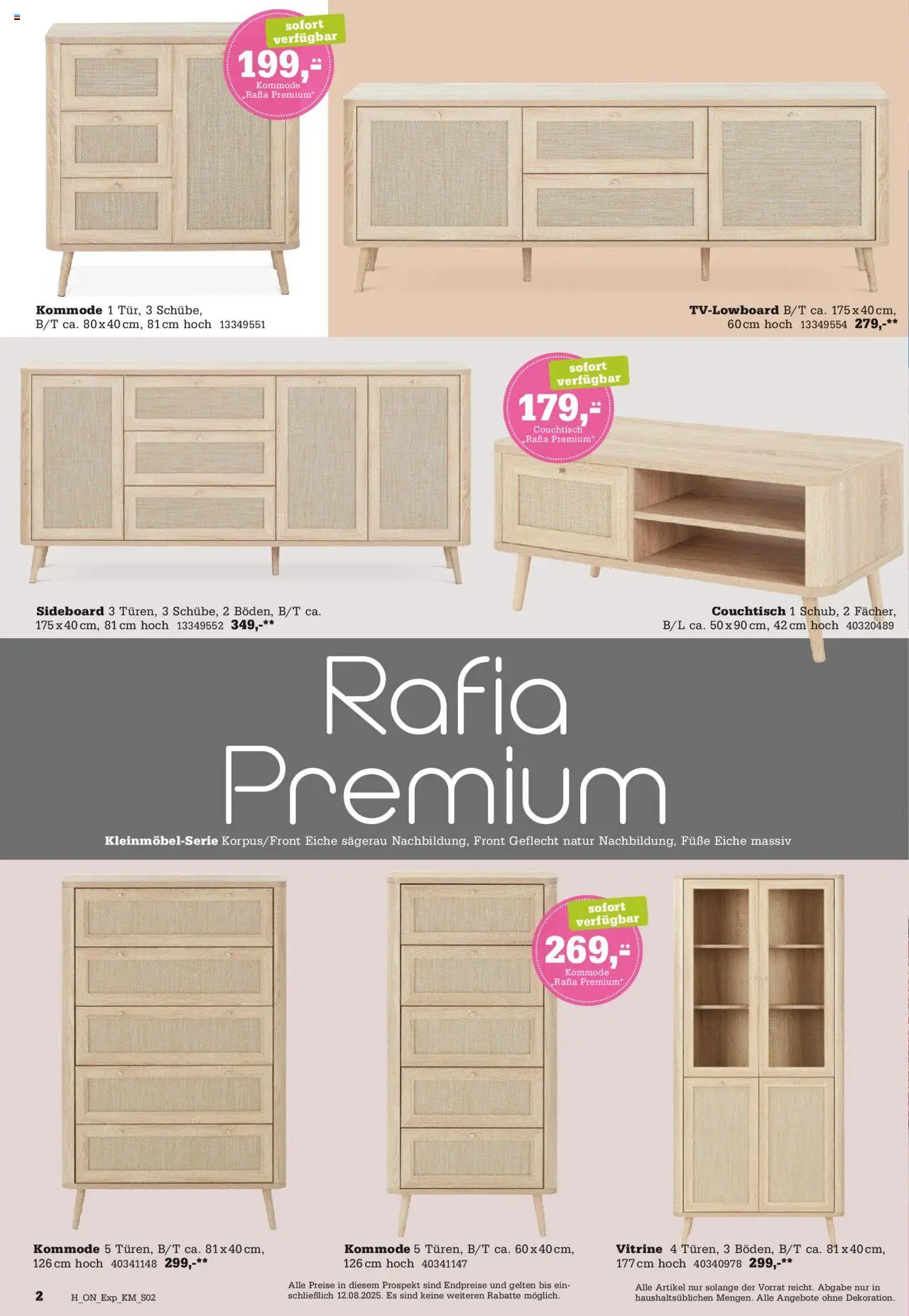 Höffner - Express Spezia No. 2 - gültig ab dem 30.07.2025 | Seite: 2 | Produkte: Sideboard, Vitrine, Kommode, Couchtisch
