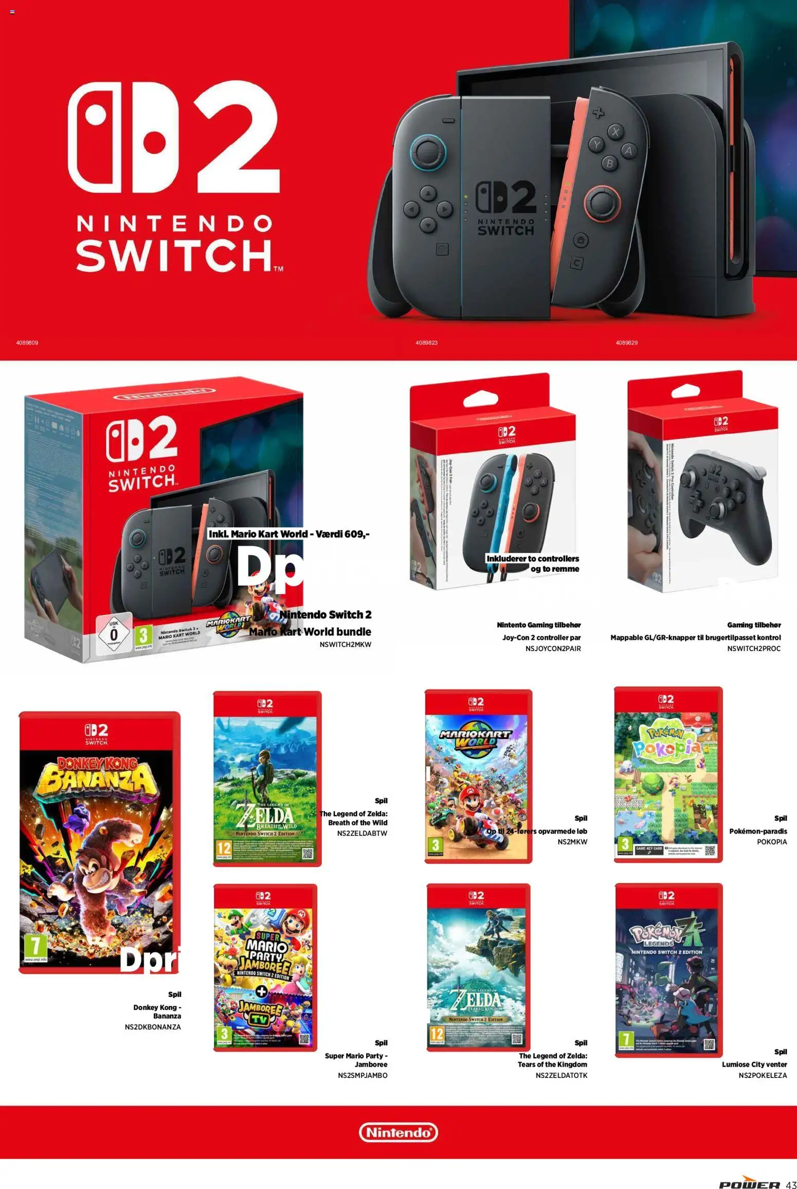 Power tilbudsavis – gyldig fra 24.04.2026 | Side: 43 | Produkter: Nintendo Switch, Spil