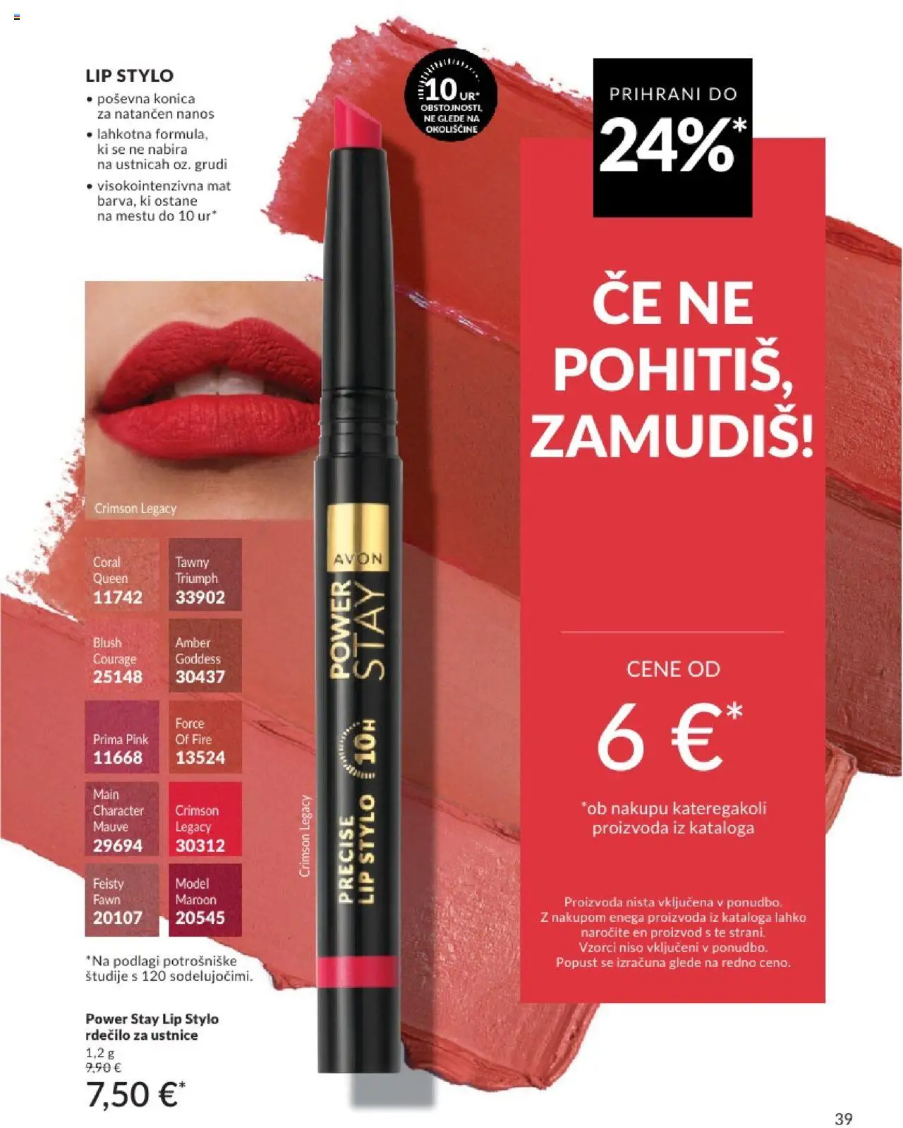 Avon katalog │ velja od 01.07.2025 | Stran: 39 | Izdelki: Rdecilo za ustnice