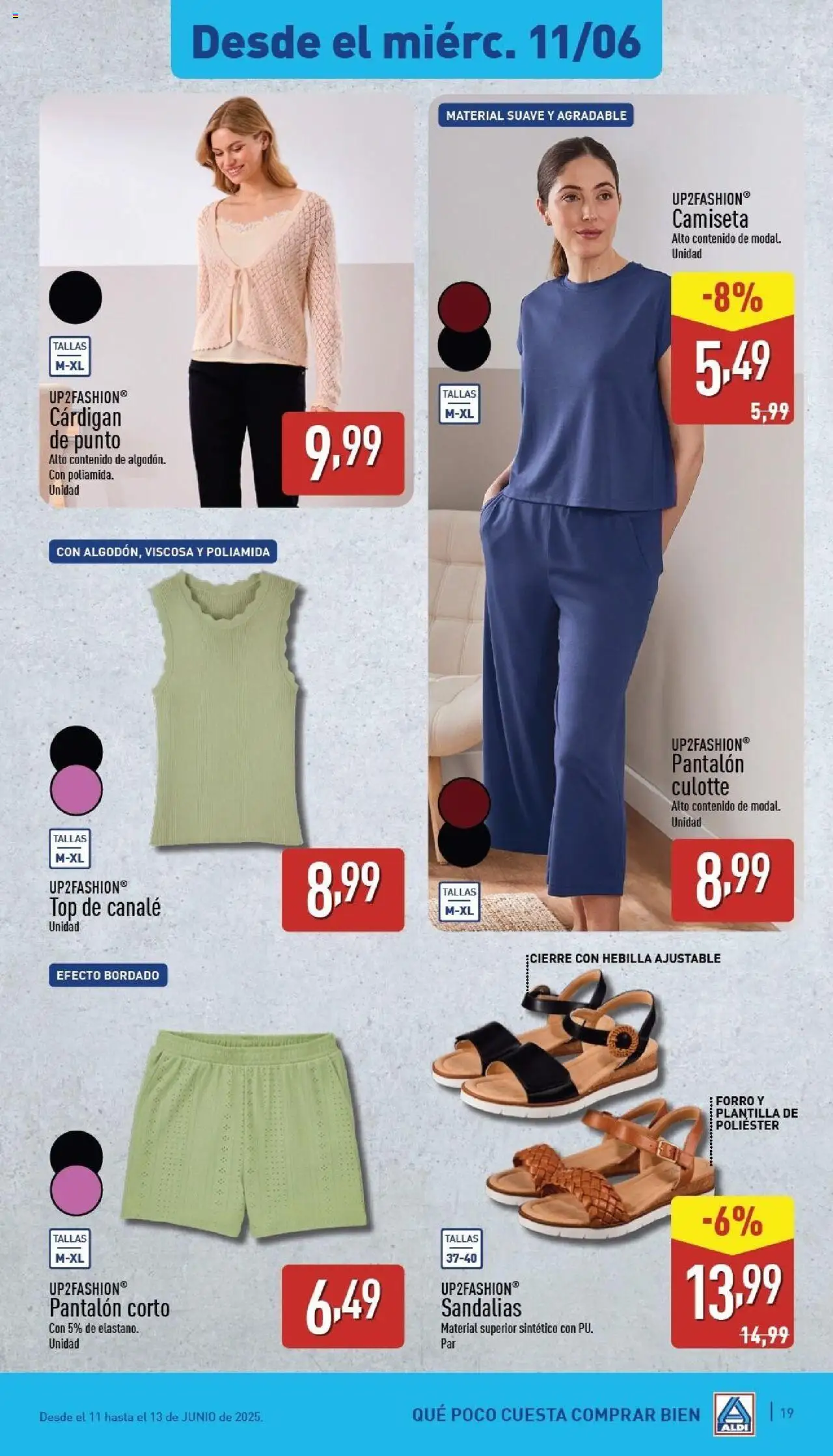 Aldi folleto Canarias │ válido desde el 09.06.2025 | Página: 19 | Productos: Sandalias, Pantalón corto