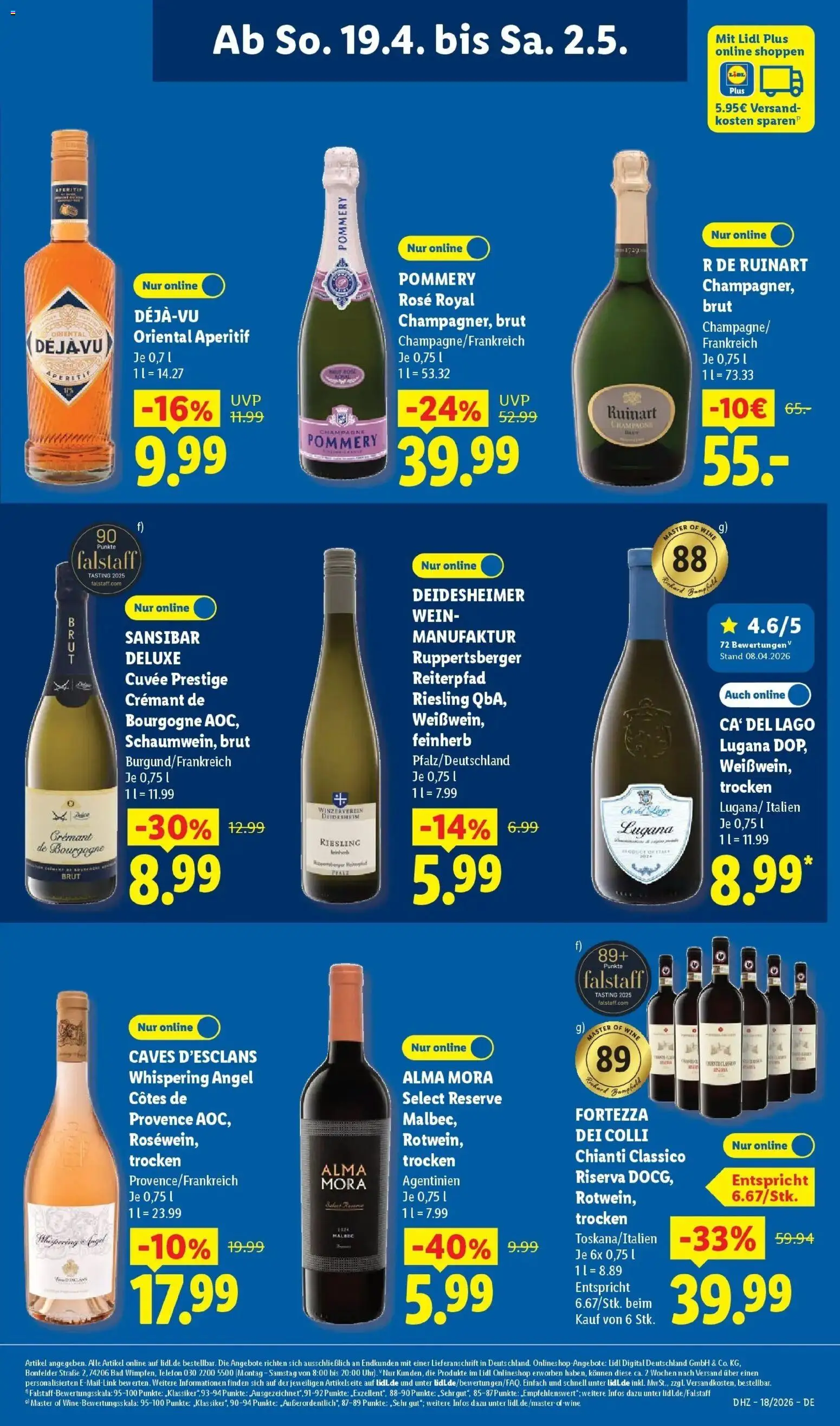 Lidl Německo leták od 27.04.2026 | Strana: 27 | Produkty: Telefon, Deluxe, Riesling, Champagne