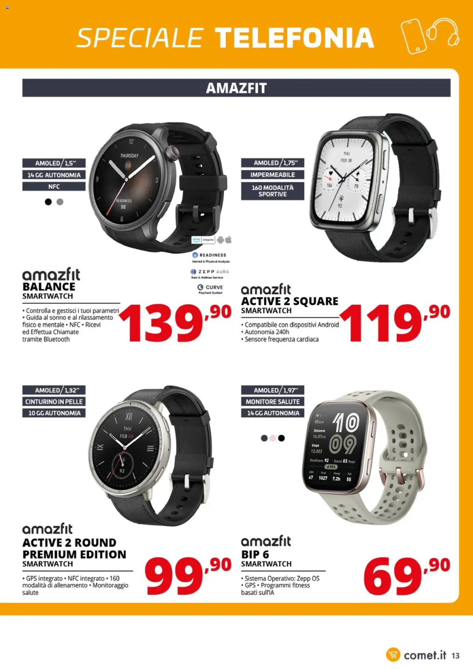 Volantino Comet del 06.03.2026 | Pagina: 13 | Prodotti: Smartwatch