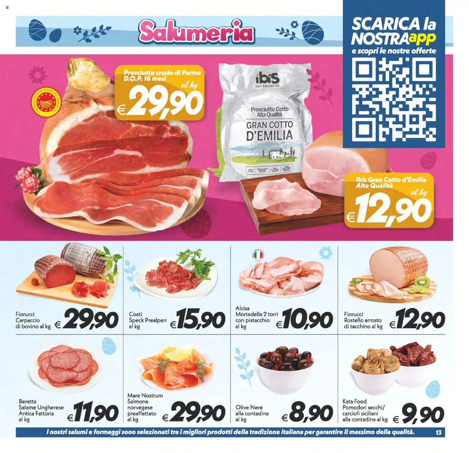 Volantino SuperConveniente del 27.03.2026 | Pagina: 13 | Prodotti: Speck, Tacchino, Pomodori, Carciofi