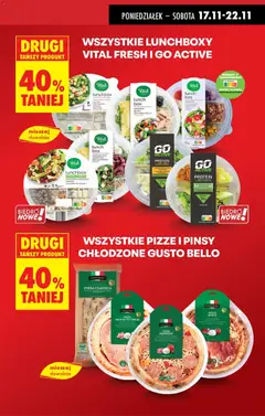 Pogląd oferty "PIZZA PROSCIUTTO FUNGHI, Pizza z szynką i pieczarkami" - ważna od 17.11.2025 | Strona: 9 | Produkty: Burak, Kapary, Mozzarella, Makaron