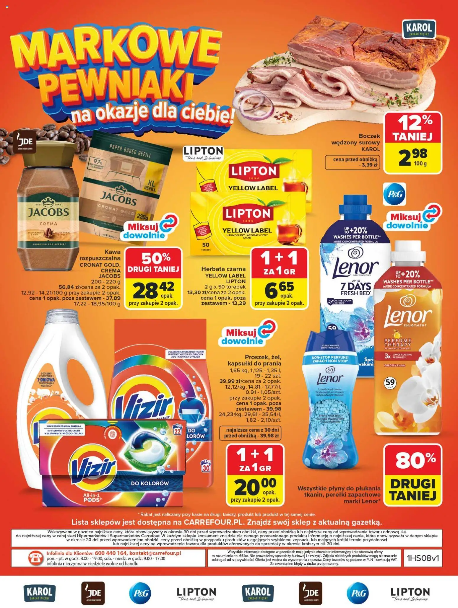 Carrefour Gazetka od 16.02.2026 | Strona: 58 | Produkty: Boczek, Zapach, Kapsułki do prania, Herbata