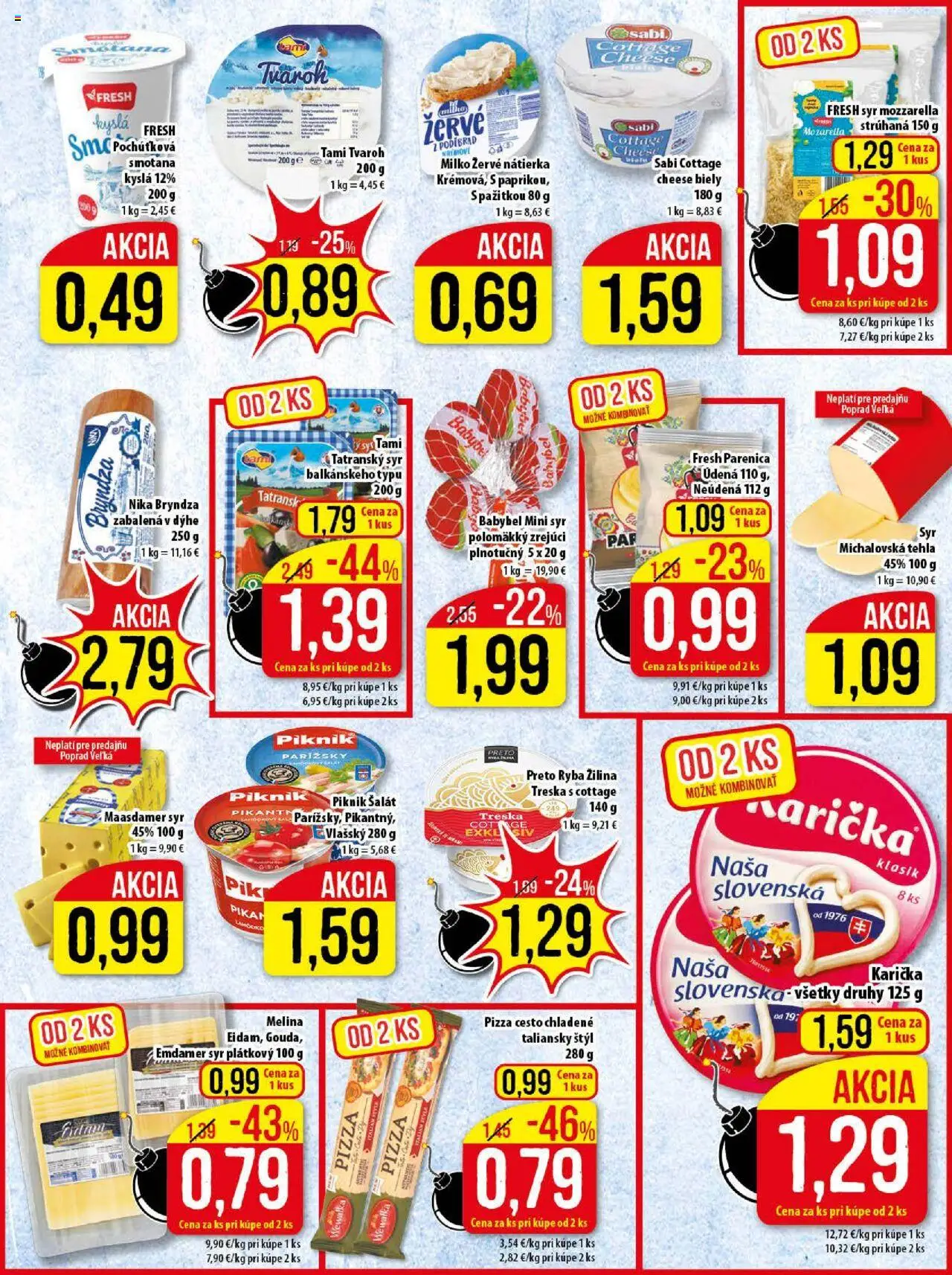 Nové Klas akcie – leták je platný od 13.10.2025 | Strana: 9 | Produkty: Syr, Pizza, Smotana, Šalát
