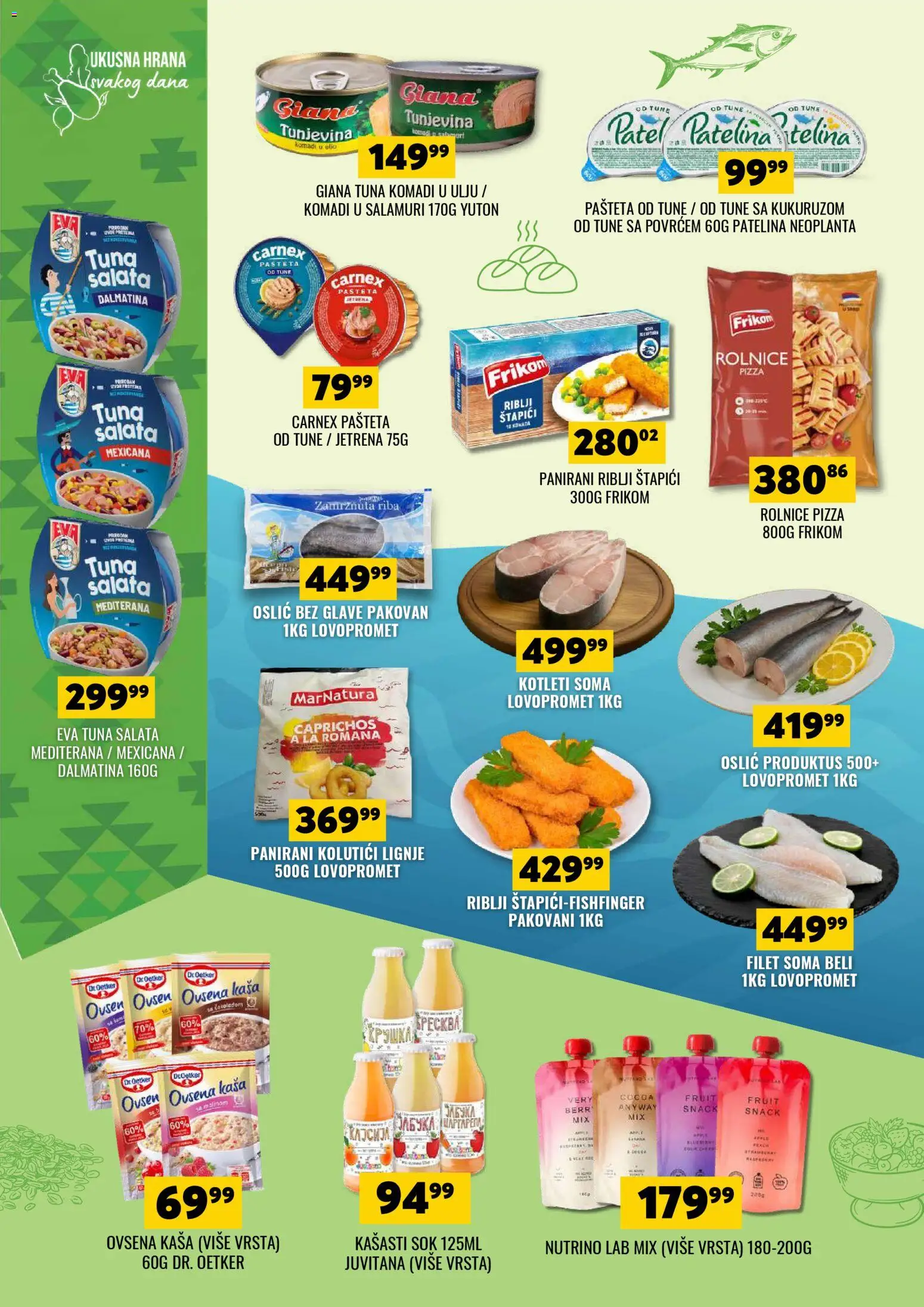 Tekijanka katalog - važi od 03.12.2025 | Strana: 6 | Proizvode: Ovsena kaša, Riblji štapići, Dr. Oetker, Oslić