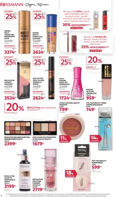 Rossmann akciós ujság - amely érvényes a következő dátumtól: 25.08.2025 | Oldal: 4 | Termékek: Szemöldökcsipesz, Szemhéjpúder paletta, Bronzosító, Ajakrúzs