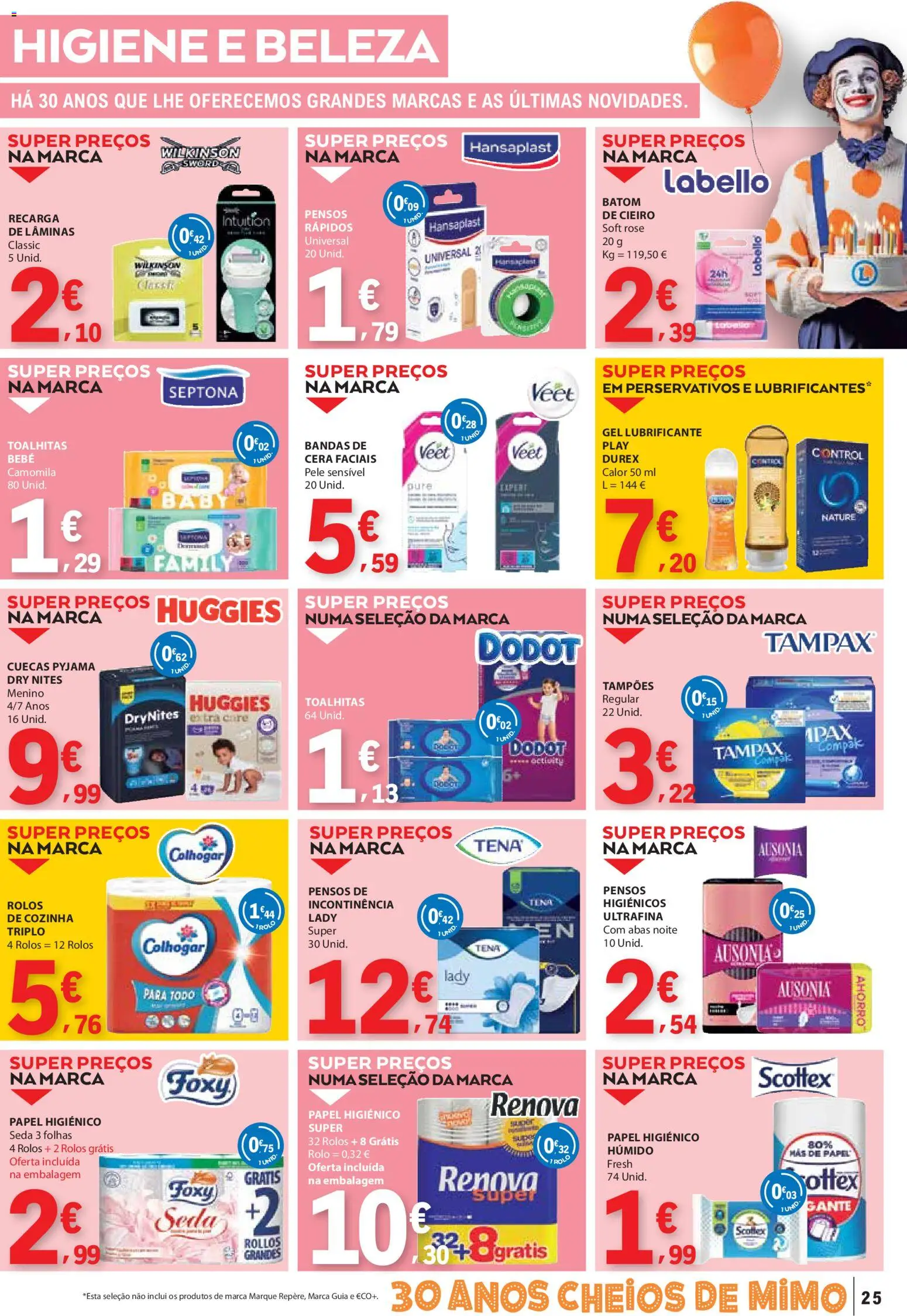 E.Leclerc folheto │ válido de 23.10.2025 | Página: 25 | Produtos: Papel higiénico, Batom, Cera, Cuecas
