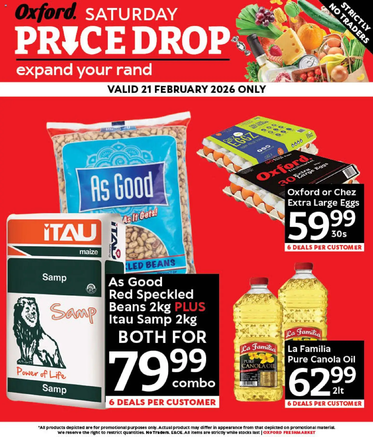 New Oxford Freshmarket catalogue – valid from 21.02.2026 | Page: 1 | Products: Beans, Eggs, Oil
