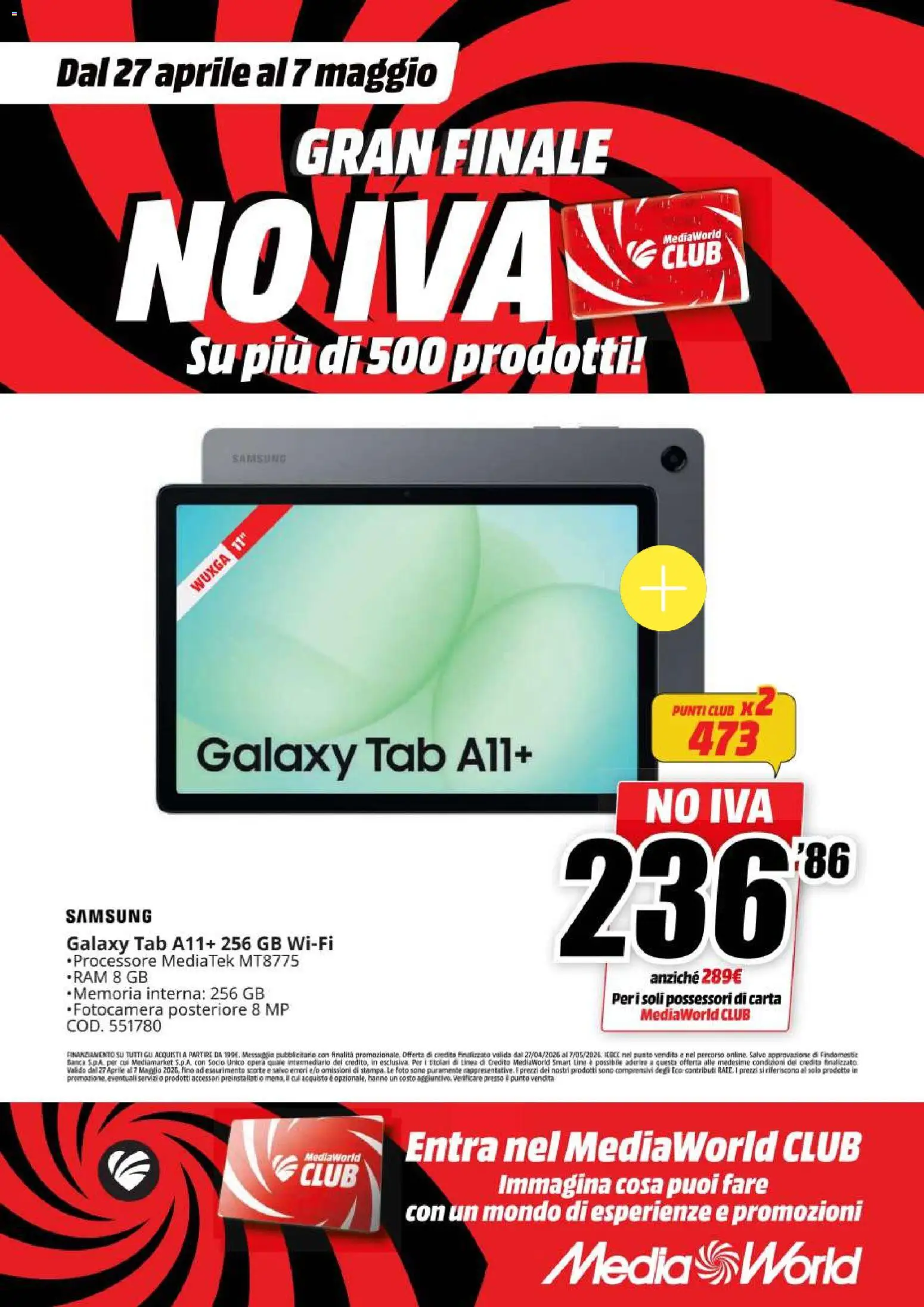 Volantino Media World del 27.04.2026 | Pagina: 27 | Prodotti: Samsung Galaxy, Fotocamera, Samsung
