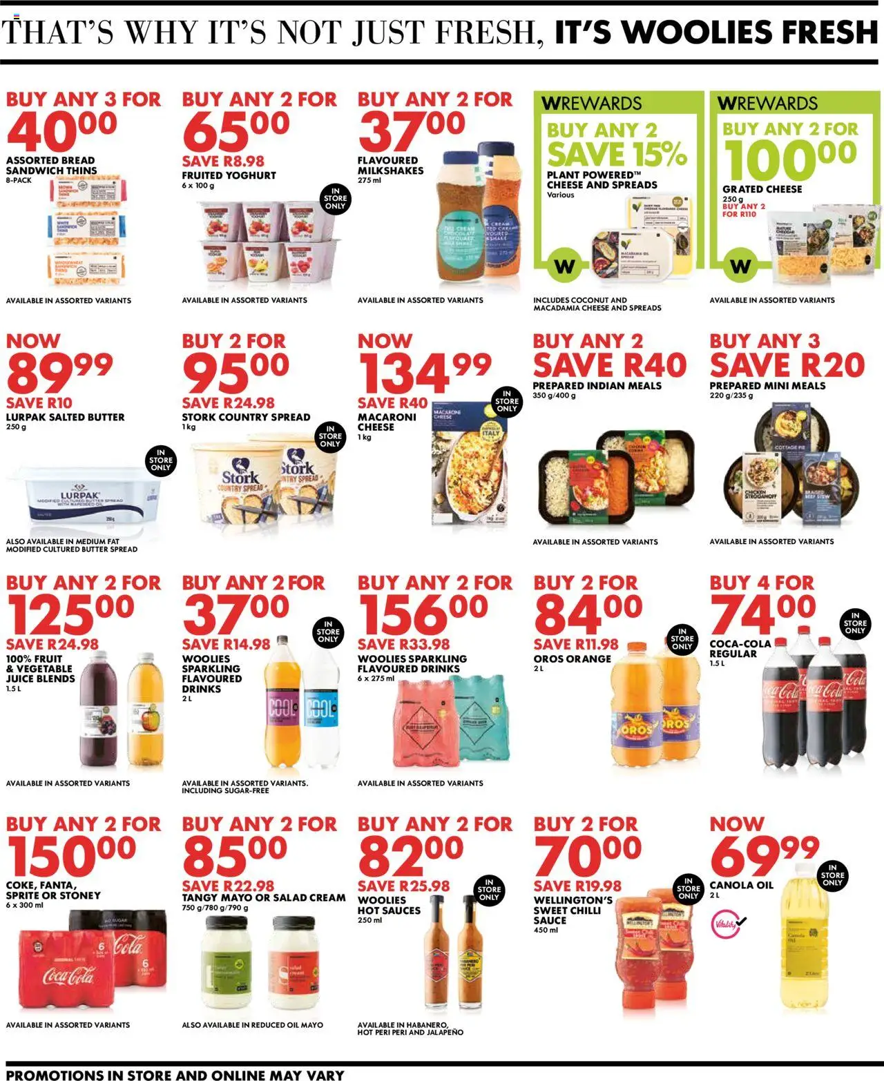 Woolworths Specials │ valid from 07.07.2025 | Page: 4 | Products: Butter, Oil, Juice, Sprite