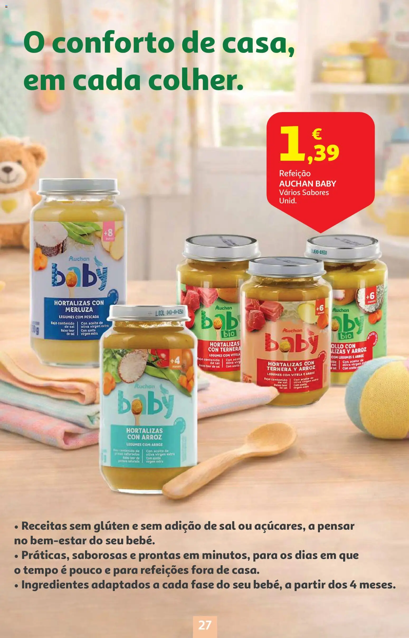 Auchan - Bebé │ válido de 13.01.2026 | Página: 27 | Produtos: Vitela, Pescada, Sal, Arroz