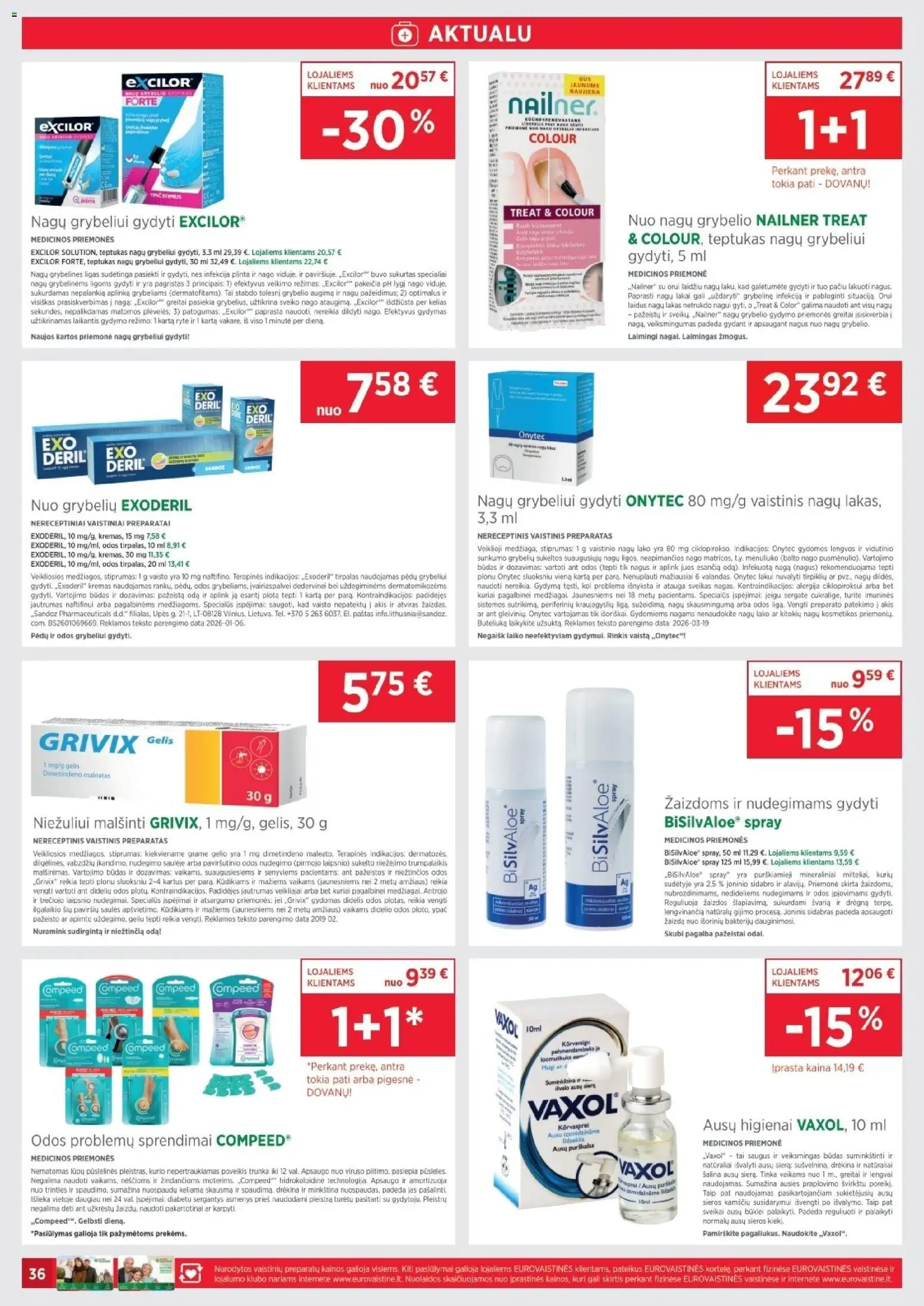EUROVAISTINĖ akcijos nuo 31.03.2026 | Puslapis: 36 | Prekių: Nagų lakas, Teptukas, Kremas