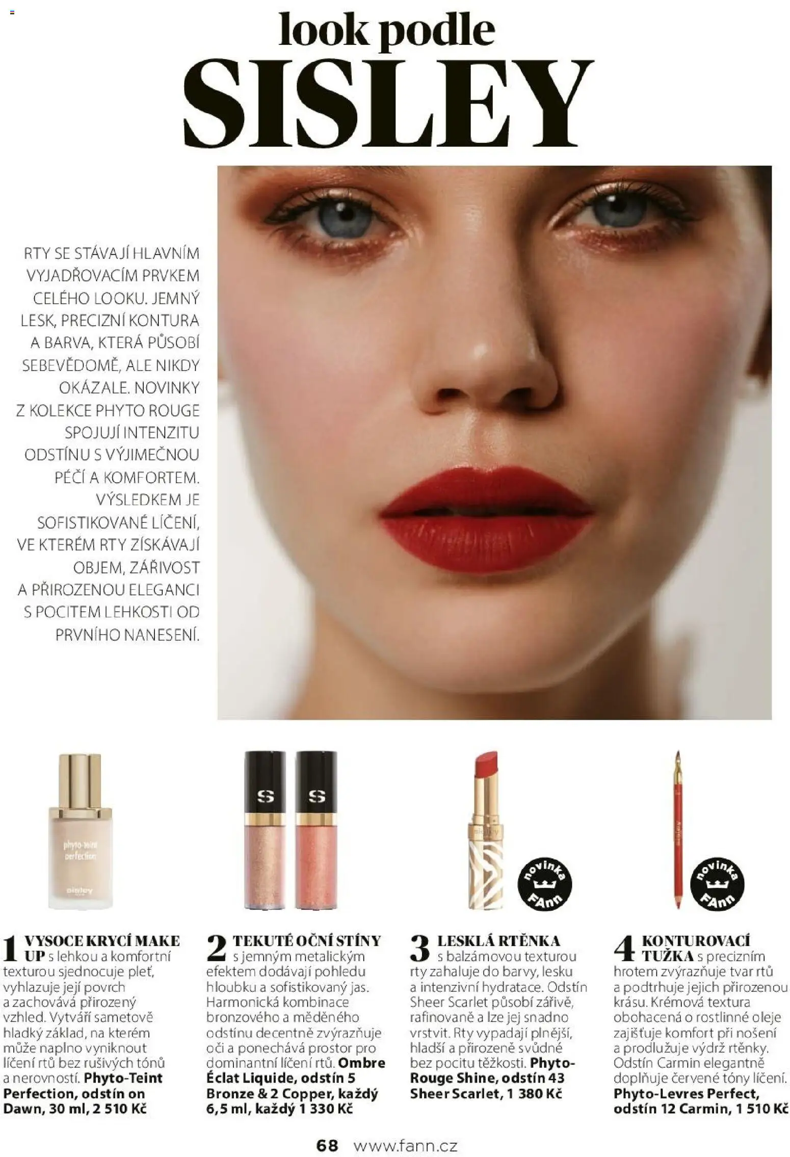 FAnn parfumerie katalog Jaro 2025 od 24.02.2026 | Strana: 68 | Produkty: Oleje, Tužka, Oční stíny, Rtěnka