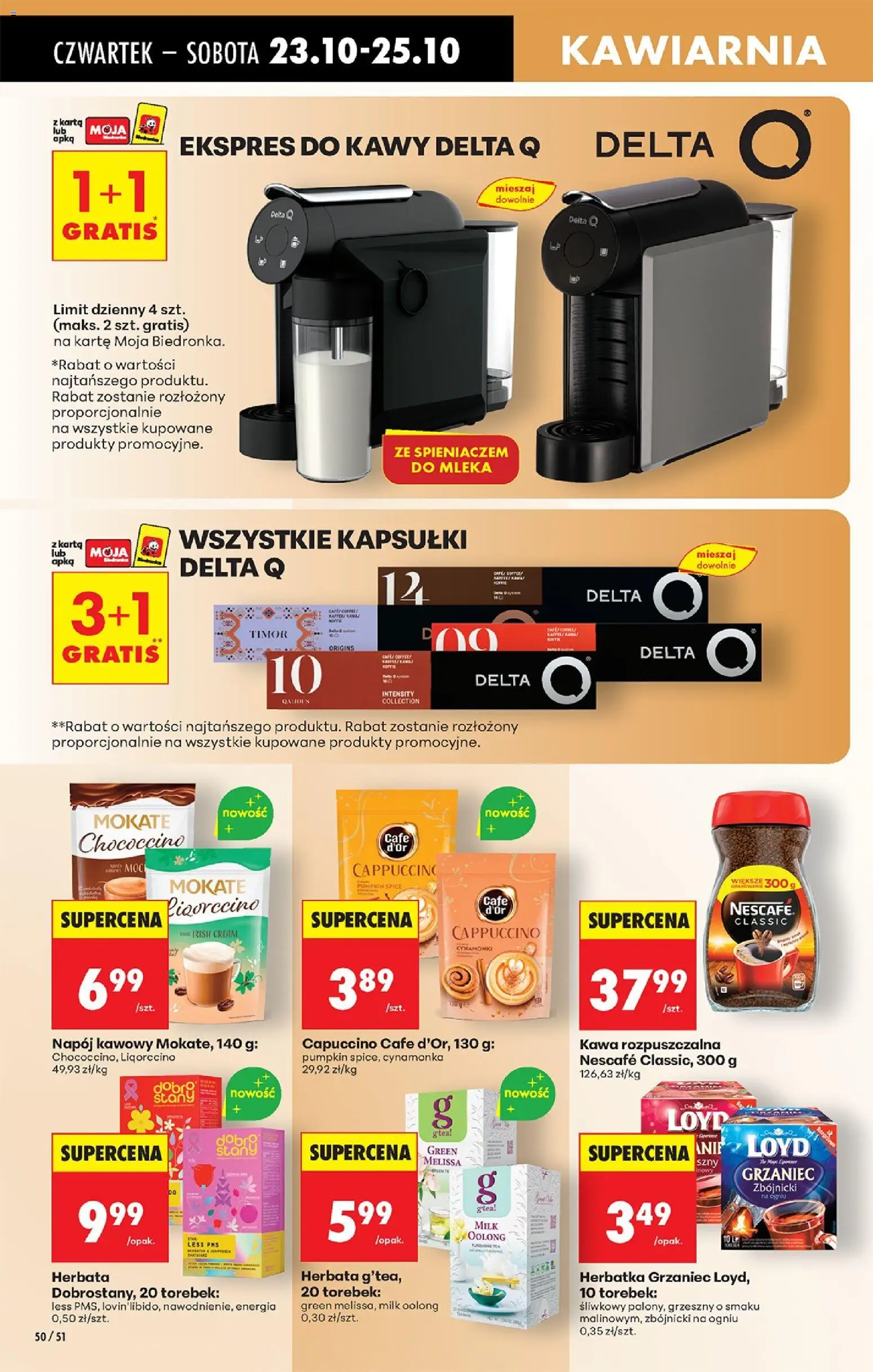 Biedronka gazetka - Oferta w tym tygodniu od 23.10.2025 | Strona: 66 | Produkty: Karta, Nescafe, Ekspres do kawy, Mleka