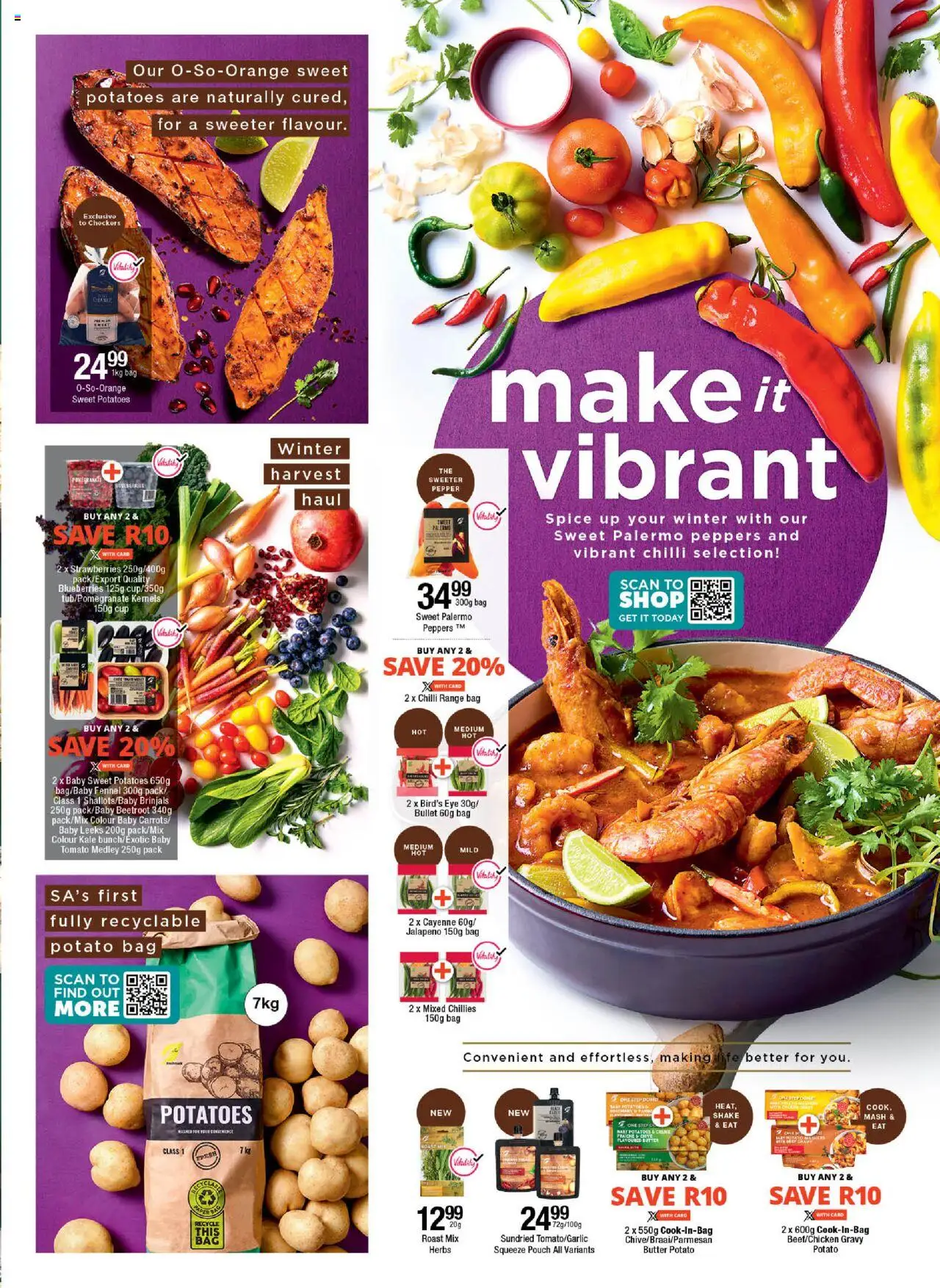 Checkers - Winter Fruit & Veg Promotion │ valid from 07.07.2025 | Page: 3 | Products: Beef, Desmaquilante, Pepper, Chilli