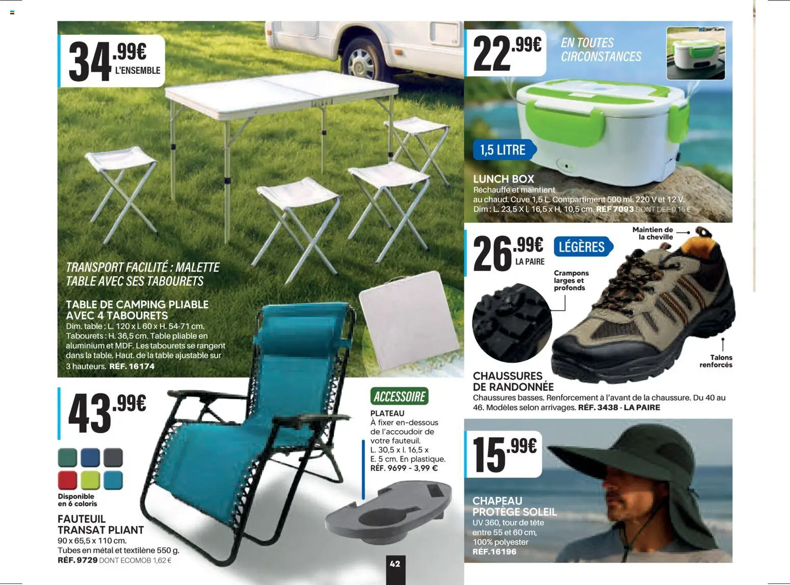 {H1} | Page: 42 | Produits: Plateau, Transat, Table, Chapeau