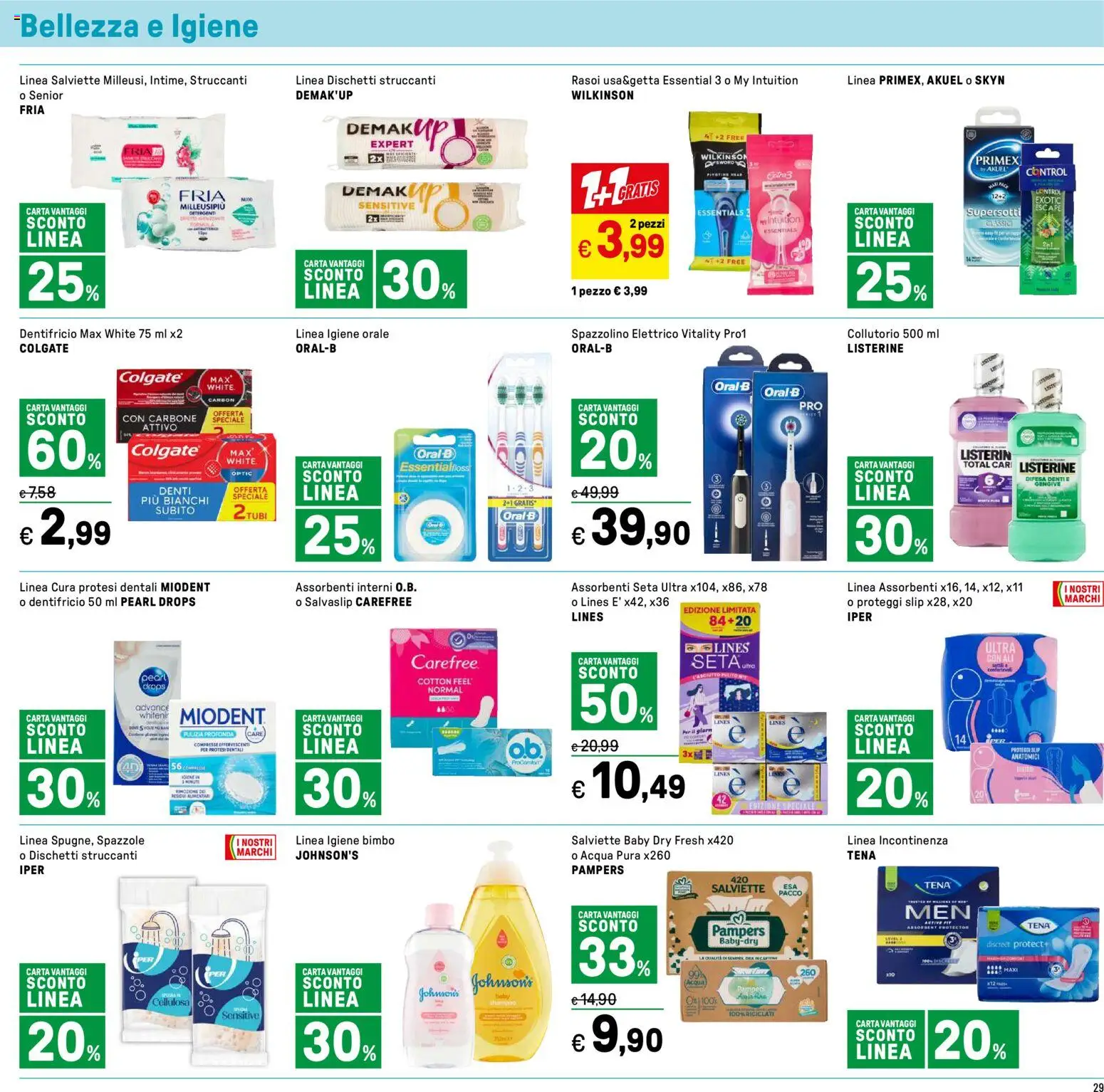 Volantino Iper del 20.02.2026 | Pagina: 29 | Prodotti: Collutorio, Slip, Acqua, Pampers