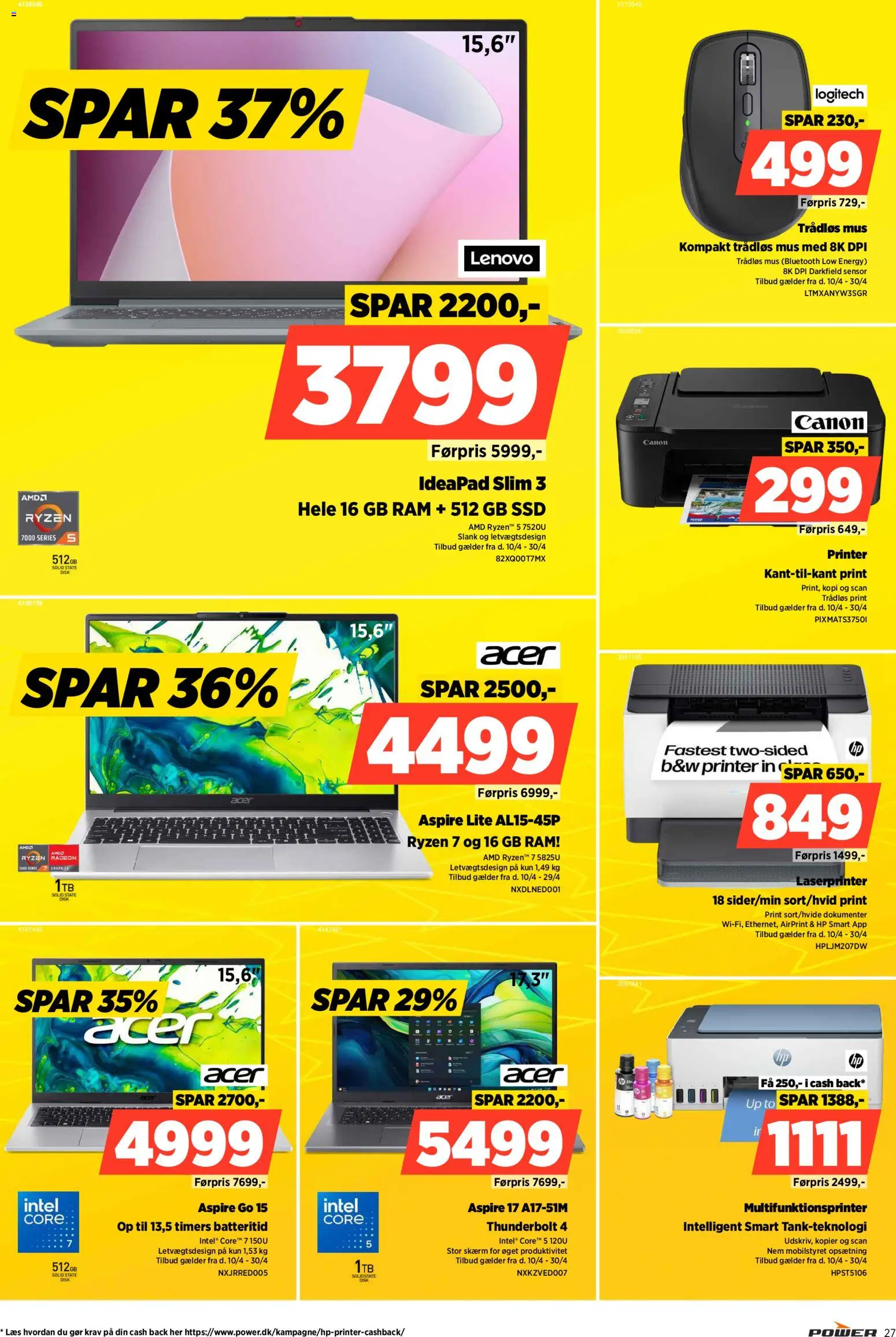 Power tilbudsavis – gyldig fra 17.04.2026 | Side: 27 | Produkter: RAM, Skærm, Printer, Mus